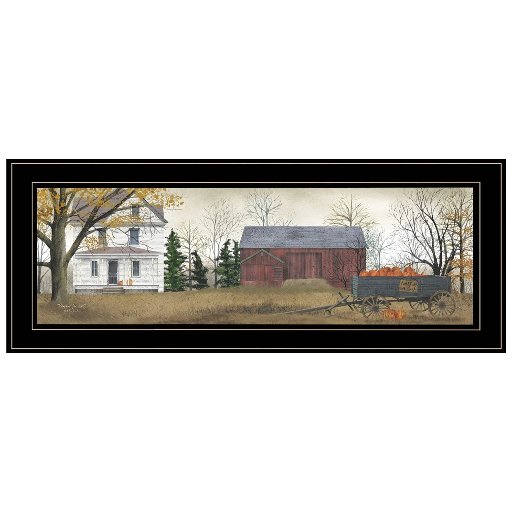 Pumpkins For Sale 3 Black Framed Print Wall Art - Image 2