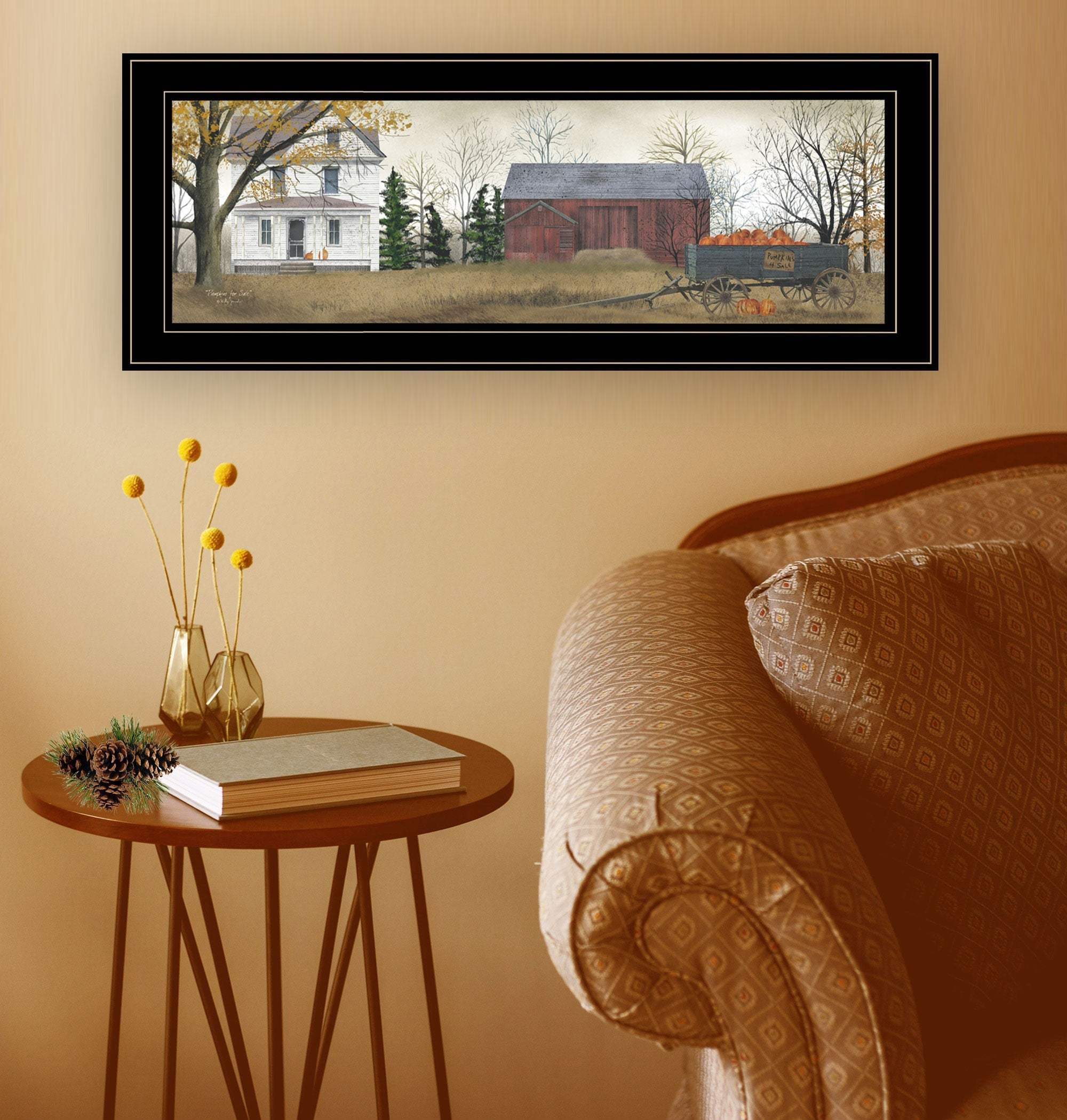 Pumpkins For Sale 3 Black Framed Print Wall Art - Image 4