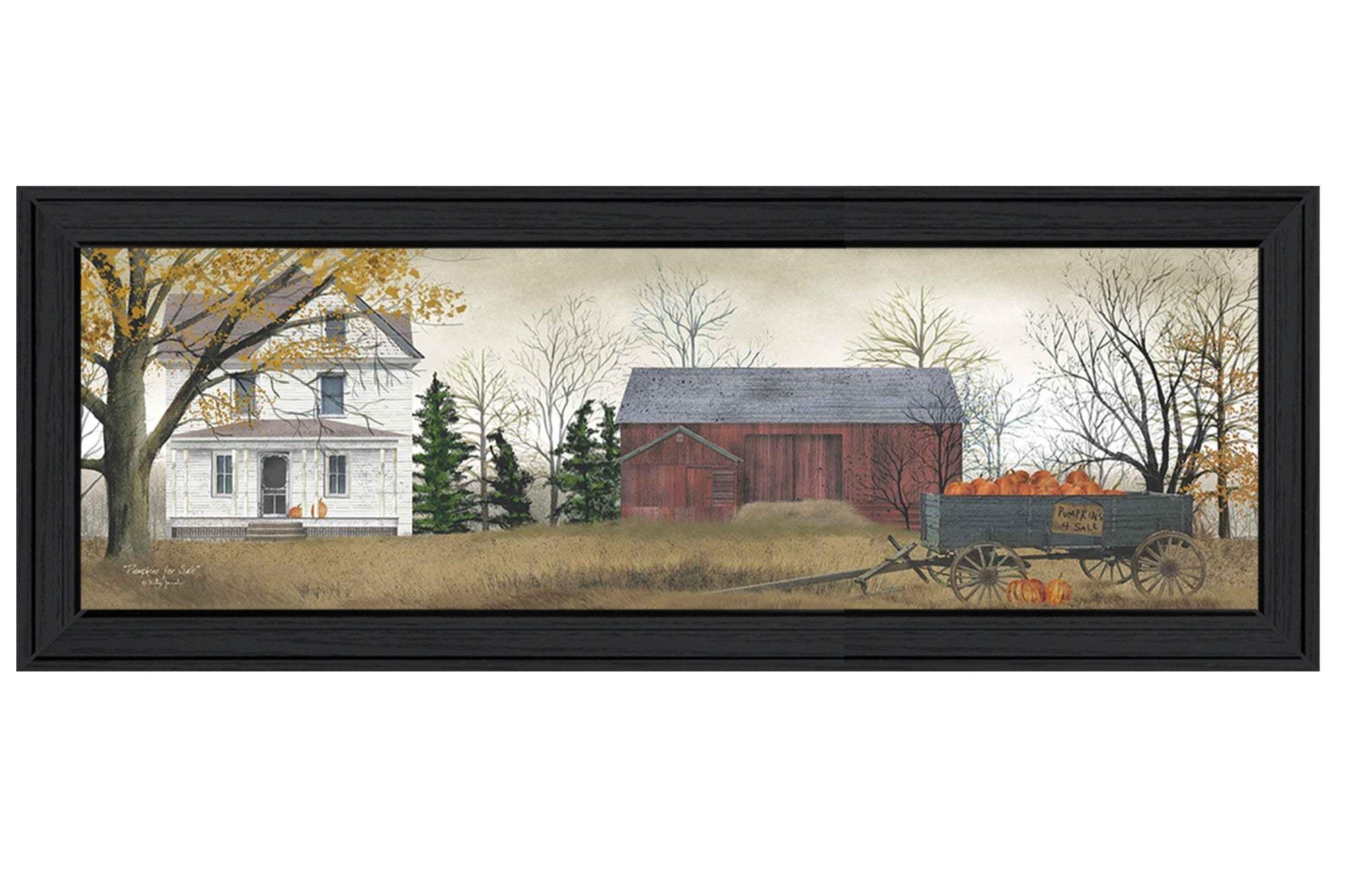 Pumpkins For Sale 4 Black Framed Print Wall Art - Image 2