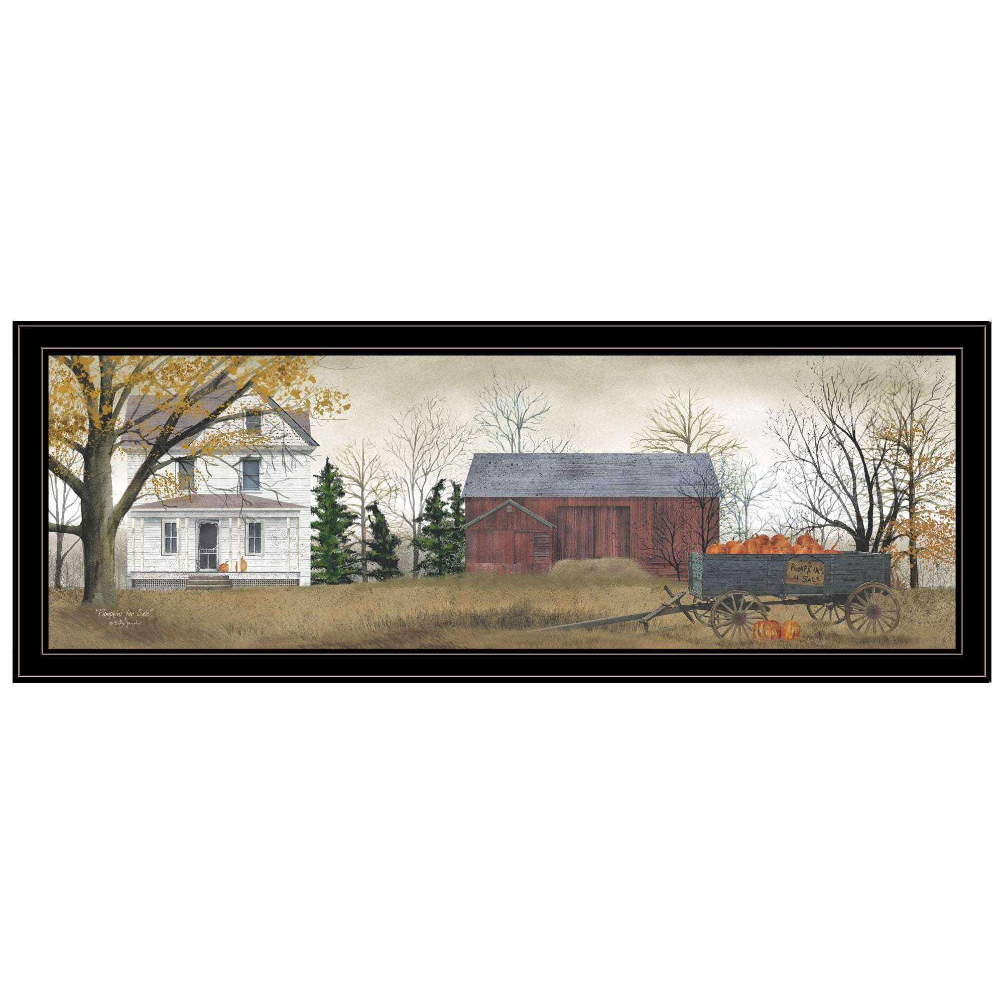 Pumpkins for Sale 6 Black Framed Print Wall Art - Image 2