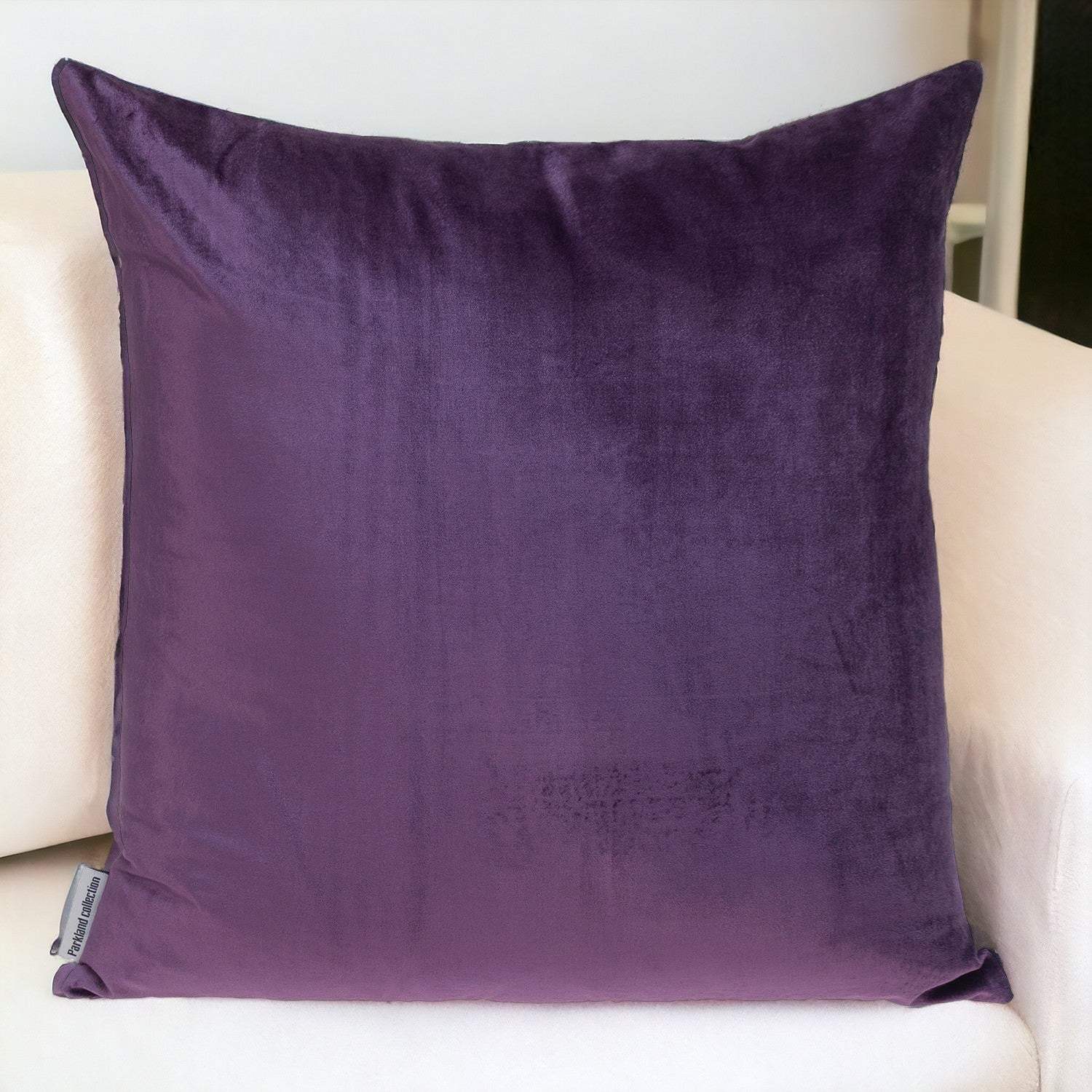 Purple and Dark Gray Dual Solid Color Reversible Throw Pillow - Image 2