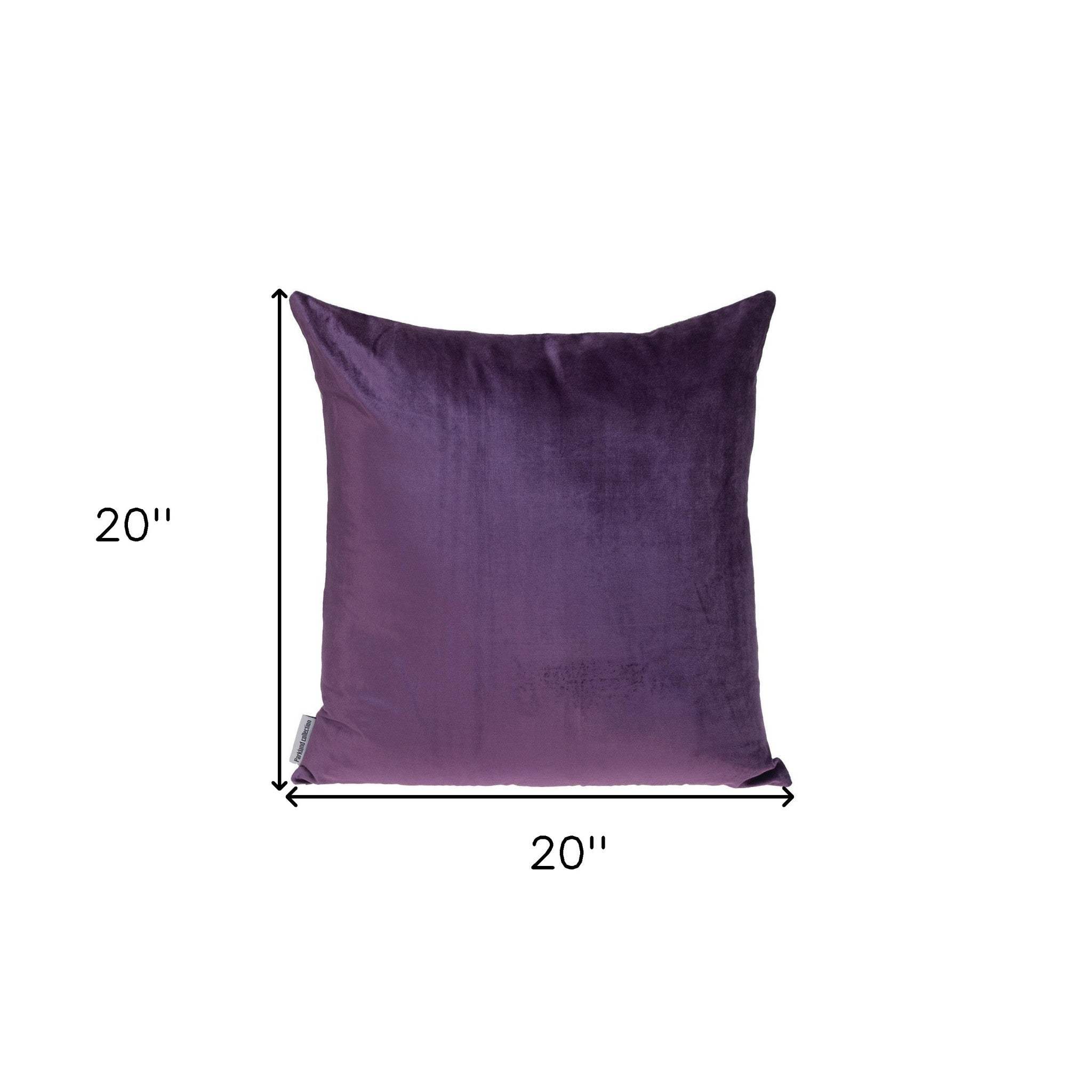 Purple and Dark Gray Dual Solid Color Reversible Throw Pillow - Image 3