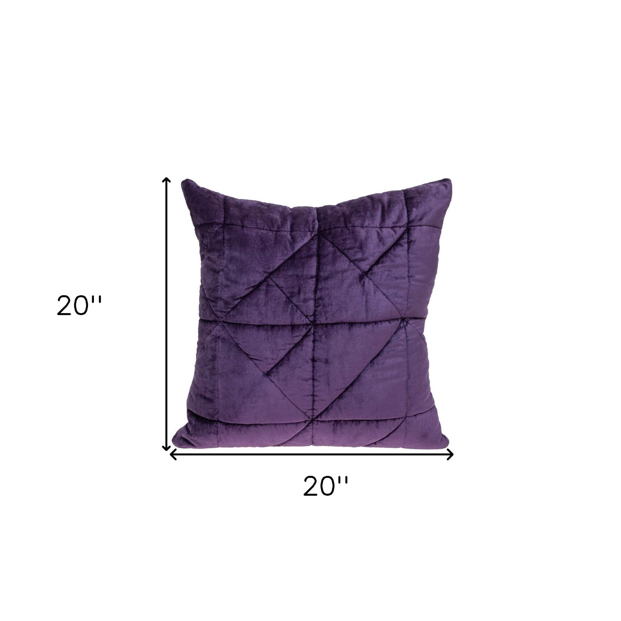 Purple Chunky Geo Stitched Velvet Decorative Throw Pillow - Image 7