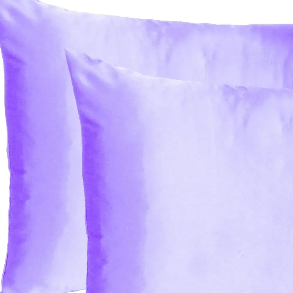 Purple Dreamy Set Of 2 Silky Satin King Pillowcases - Image 6