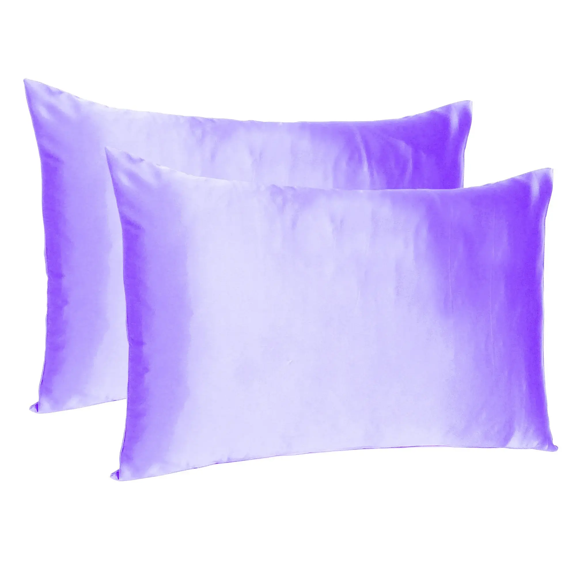 Purple Dreamy Set Of 2 Silky Satin Queen Pillowcases - Image 4