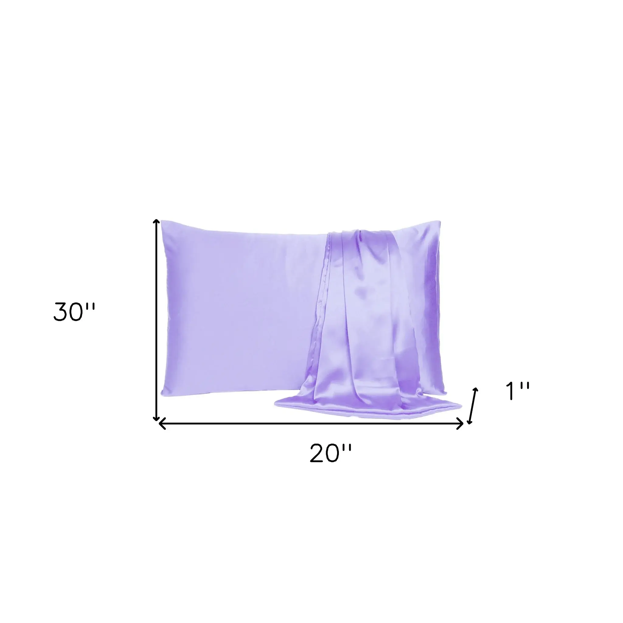 Purple Dreamy Set Of 2 Silky Satin Queen Pillowcases - Image 8
