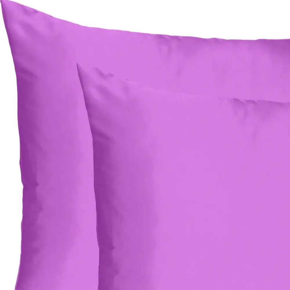 Purple Merlot Dreamy Set Of 2 Silky Satin Queen Pillowcases - Image 6
