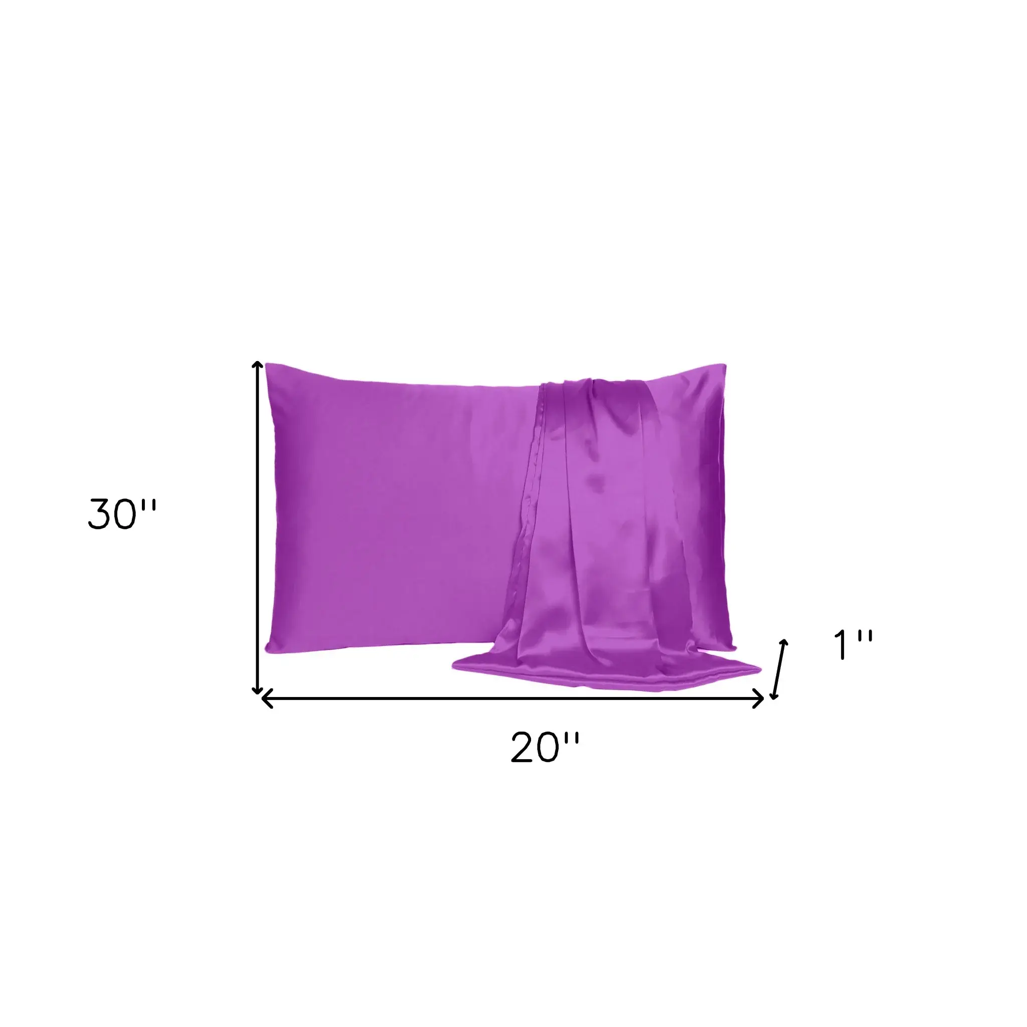 Purple Merlot Dreamy Set Of 2 Silky Satin Queen Pillowcases - Image 8