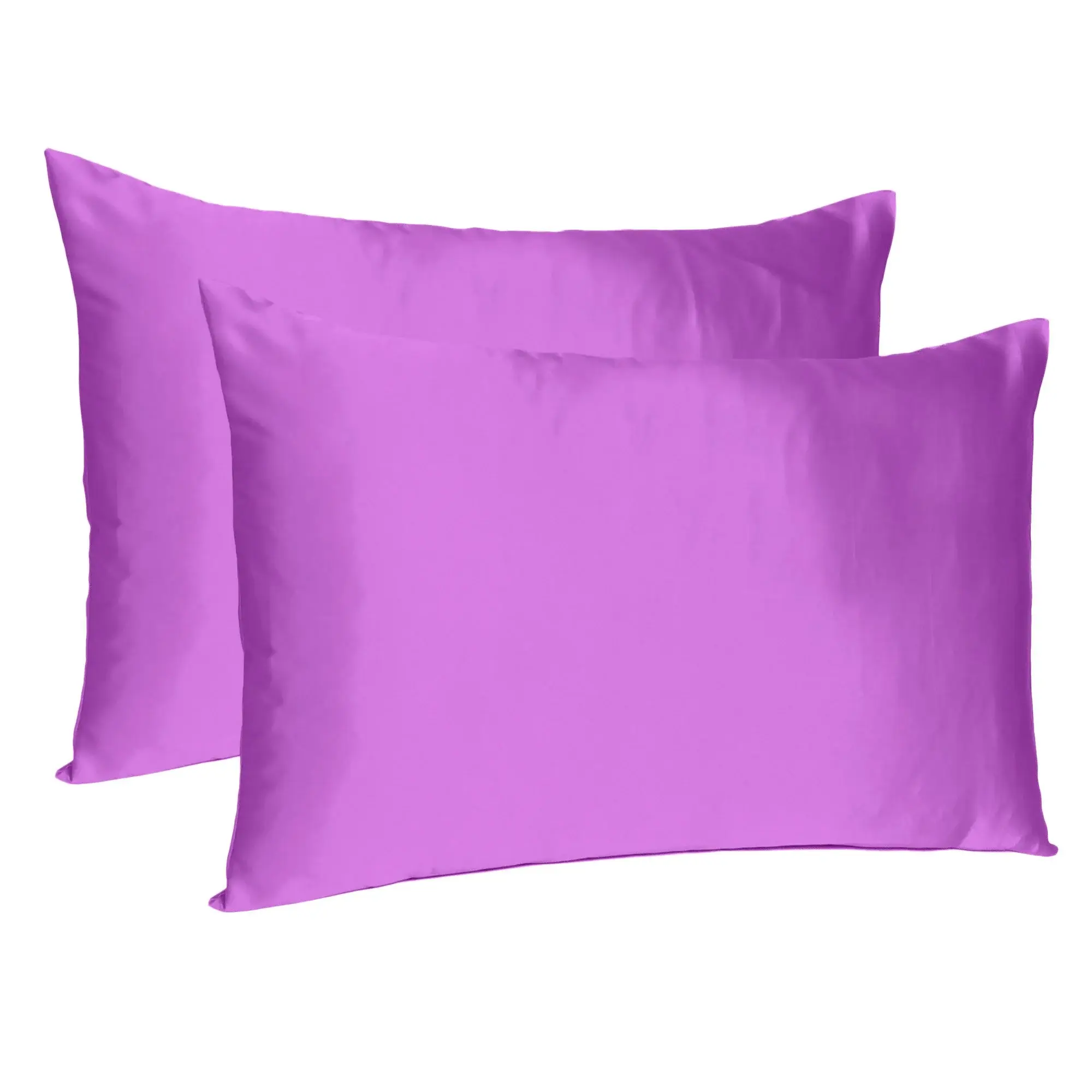 Purple Merlot Dreamy Set Of 2 Silky Satin Standard Pillowcases - Image 4