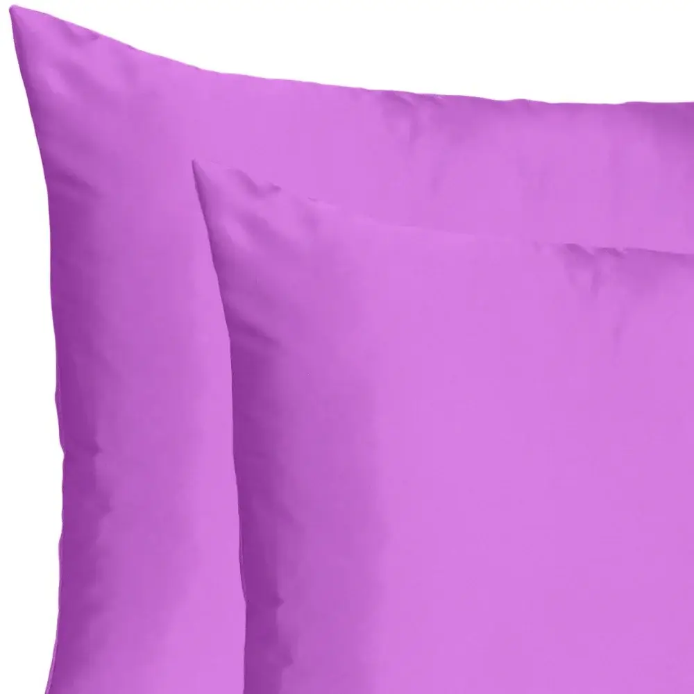 Purple Merlot Dreamy Set Of 2 Silky Satin Standard Pillowcases - Image 6