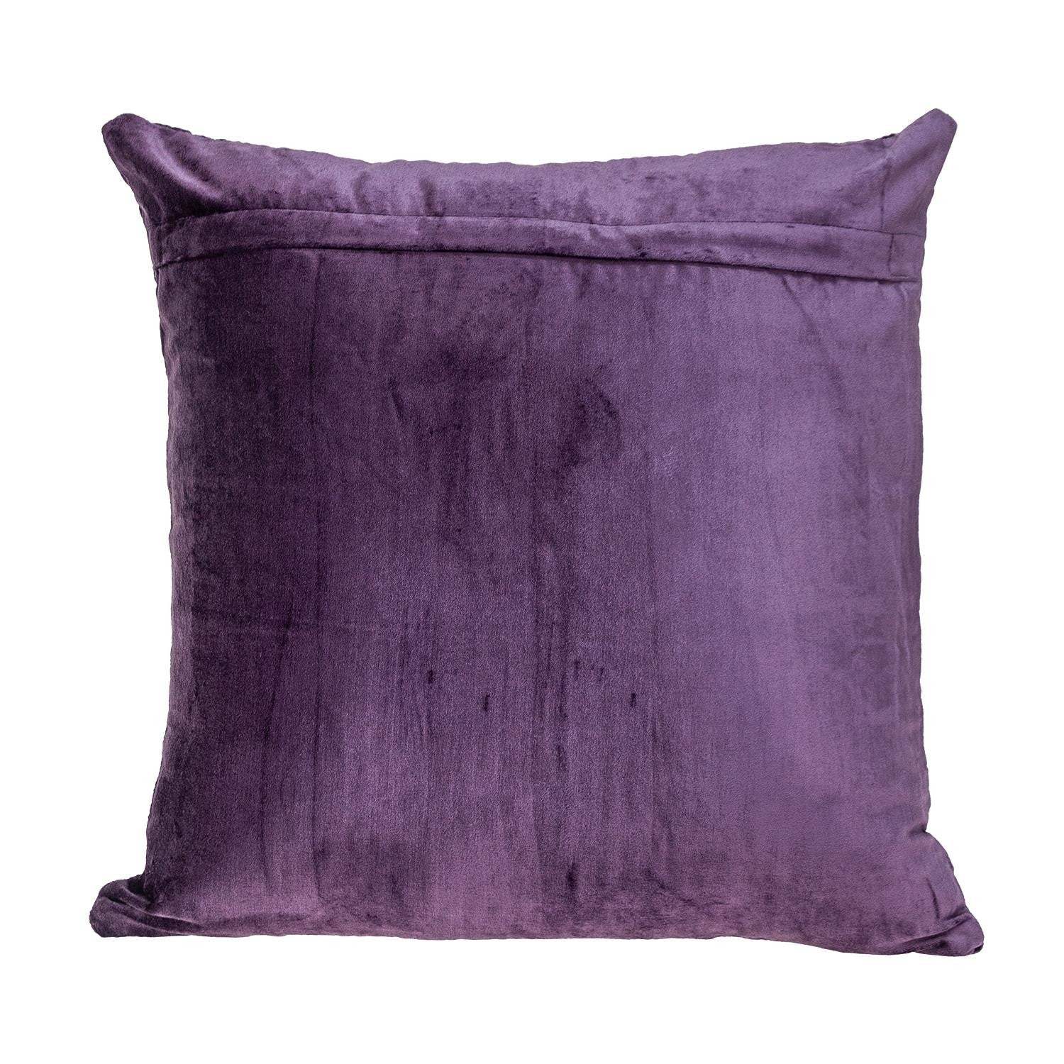 Purple Quilted Velvet Geo Decorative Throw Pillow - Image 4