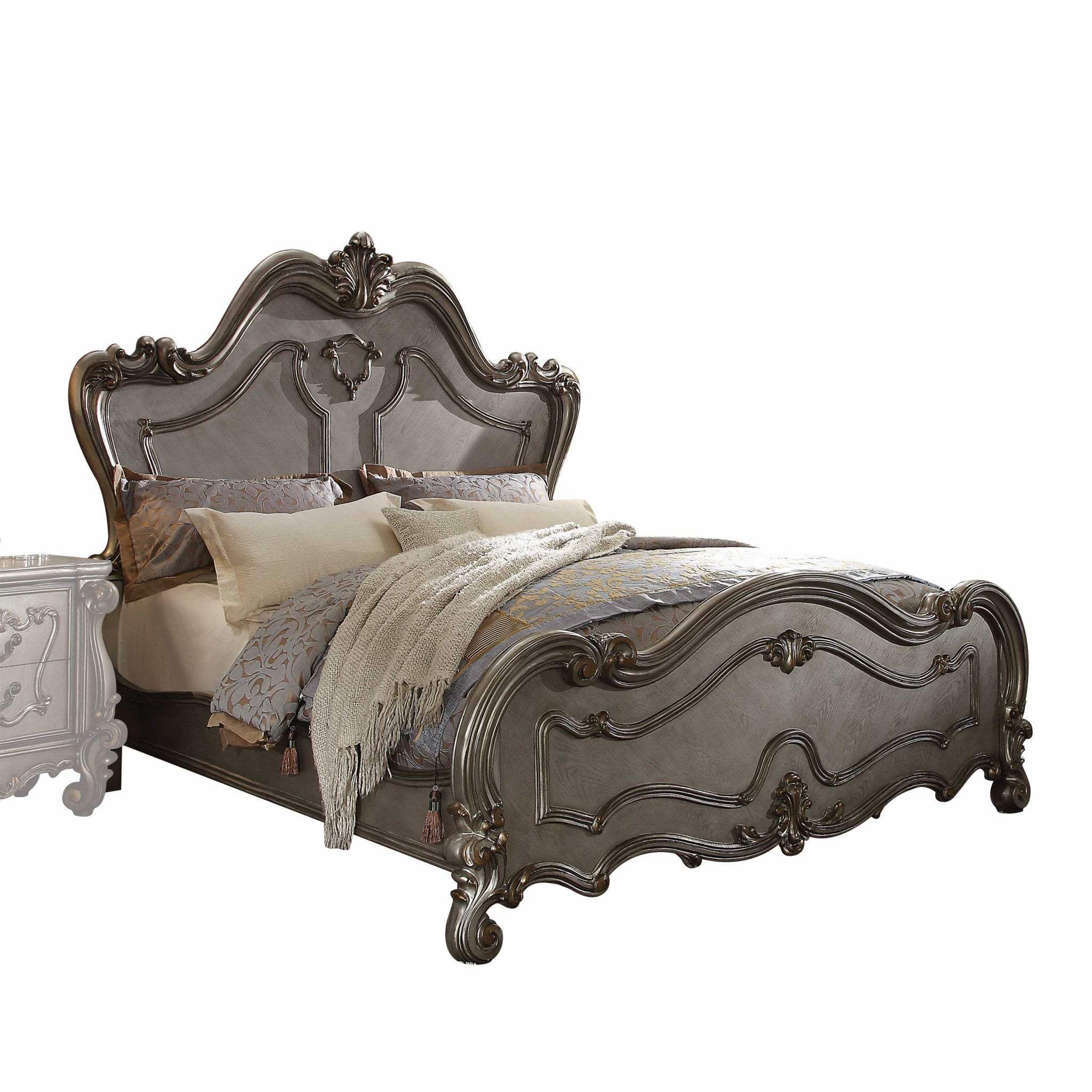 Queen Gray Bed - Image 4