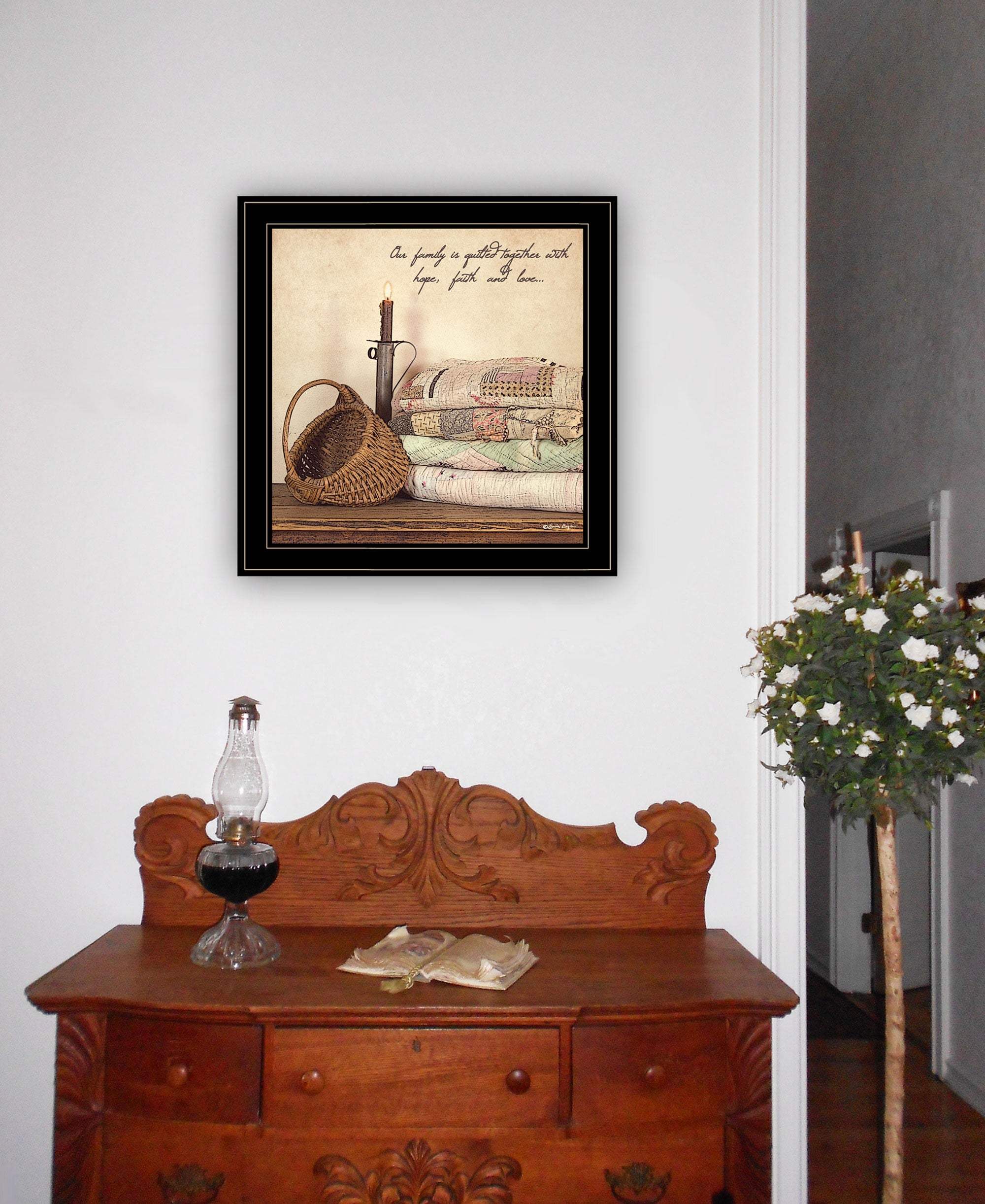 Quilted Together 3 Black Framed Print Wall Art - Image 3