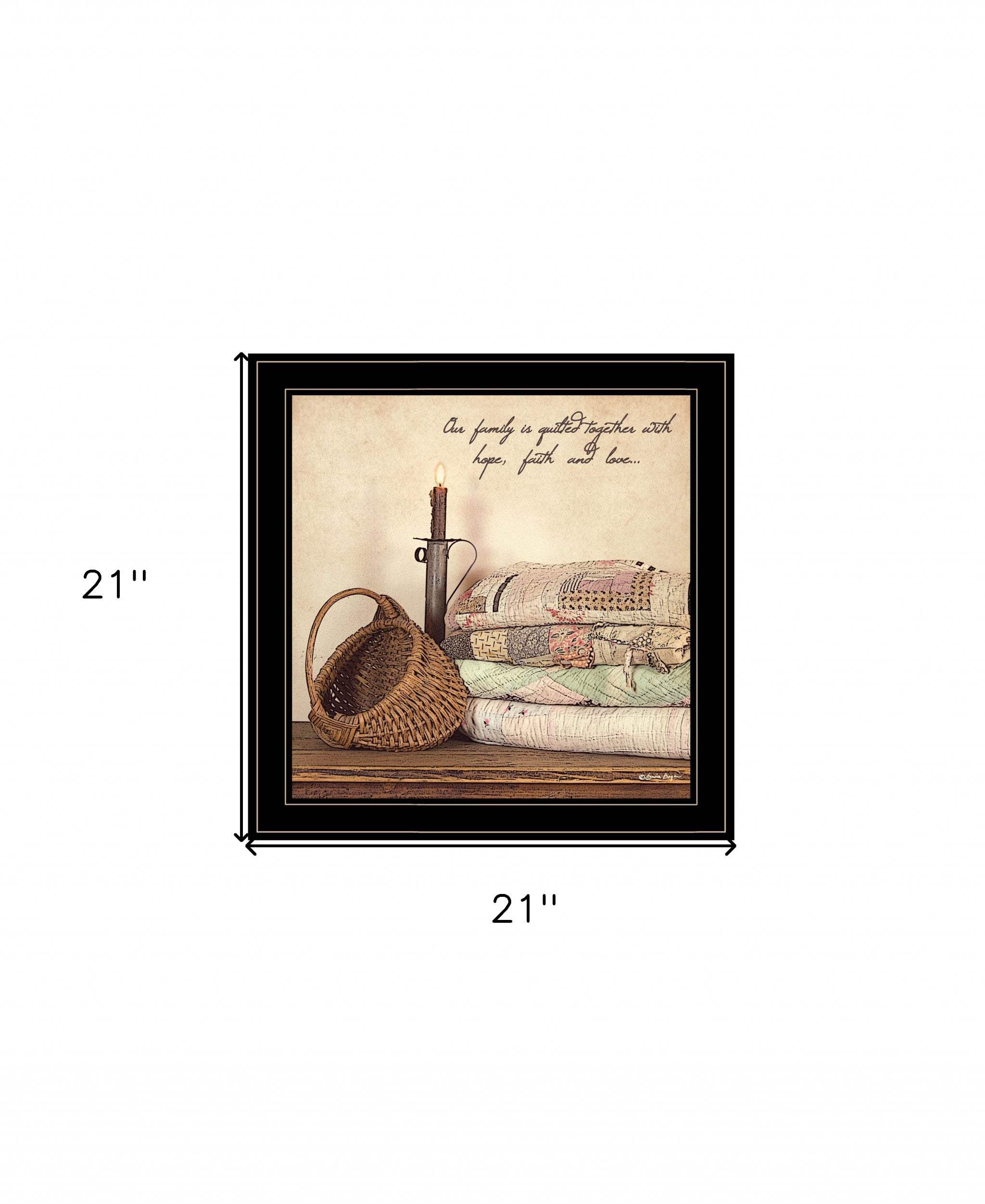 Quilted Together 3 Black Framed Print Wall Art - Image 4