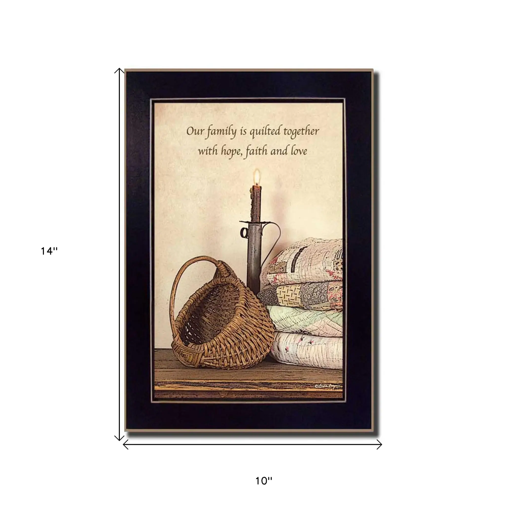 Quilted Together Black Framed Print Wall Art - Image 5