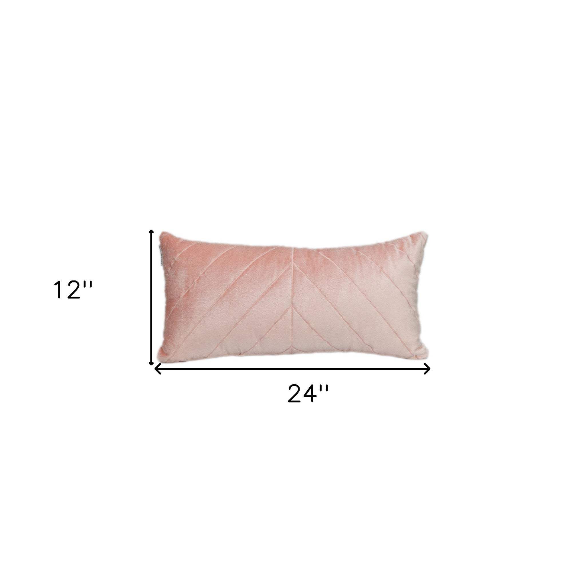 Quilted Velvet Arrows Pink Decorative Lumbar Pillow - Image 8