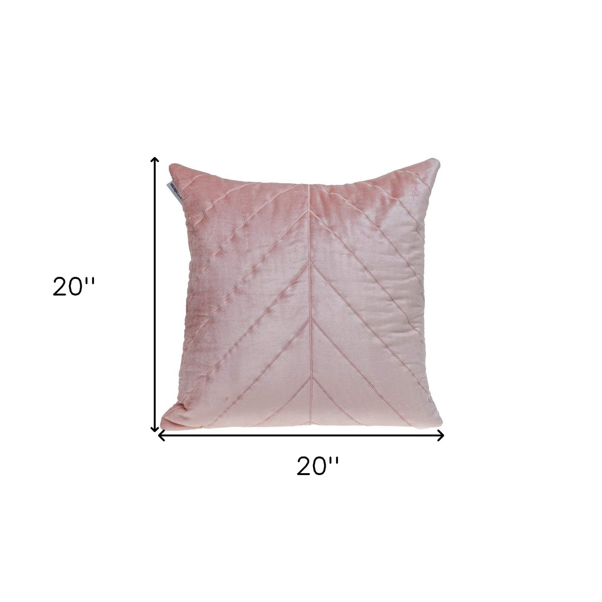 Quilted Velvet Arrows Pink Decorative Throw Pillow - Image 3