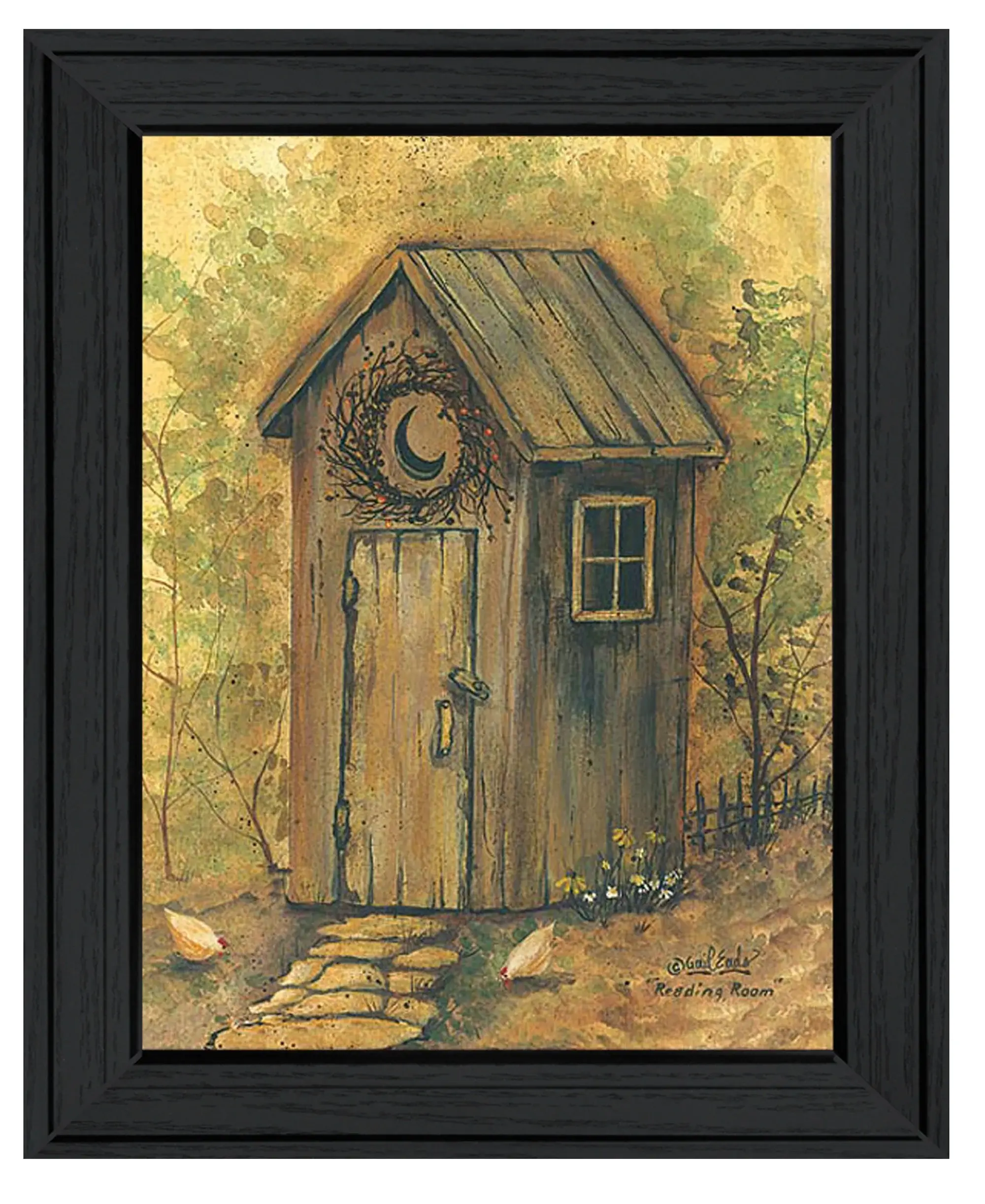 Reading Room 1 Black Framed Print Wall Art - Image 3