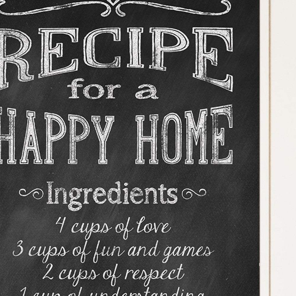 Recipe for a Happy Home 1 White Framed Print Wall Art - Image 4