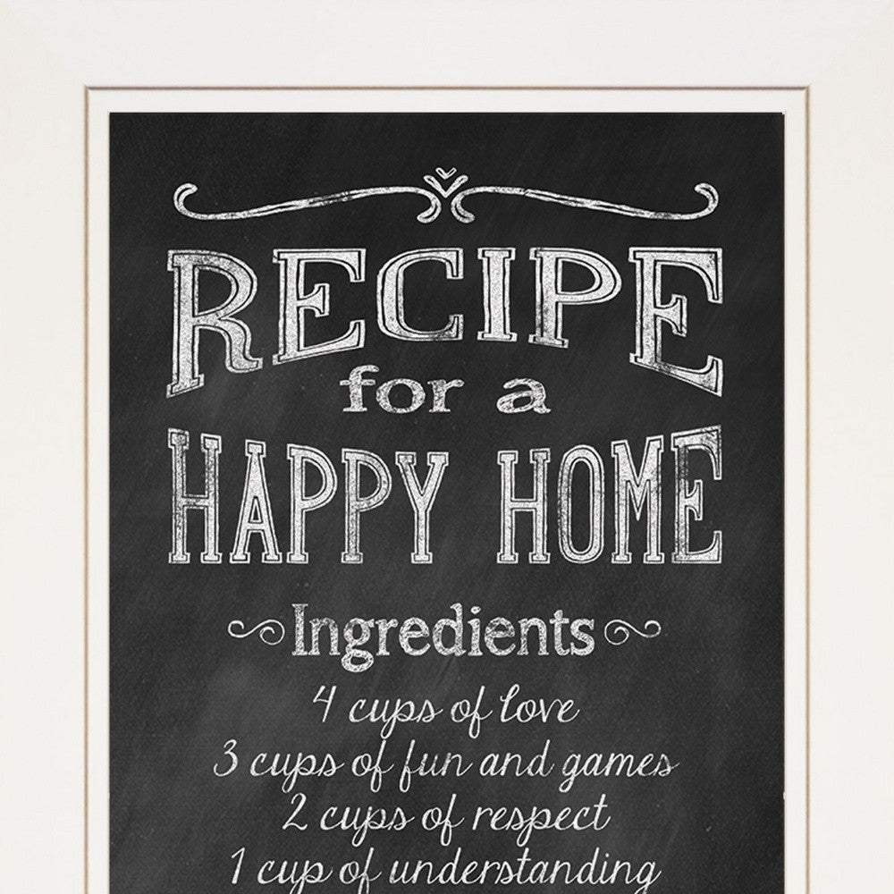 Recipe for a Happy Home 1 White Framed Print Wall Art - Image 5