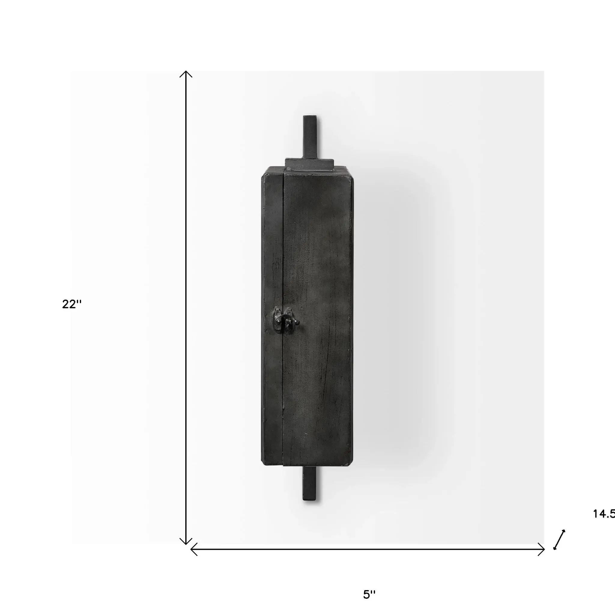 Rectangular Large Black Industrial Style Wall Clock - Image 6