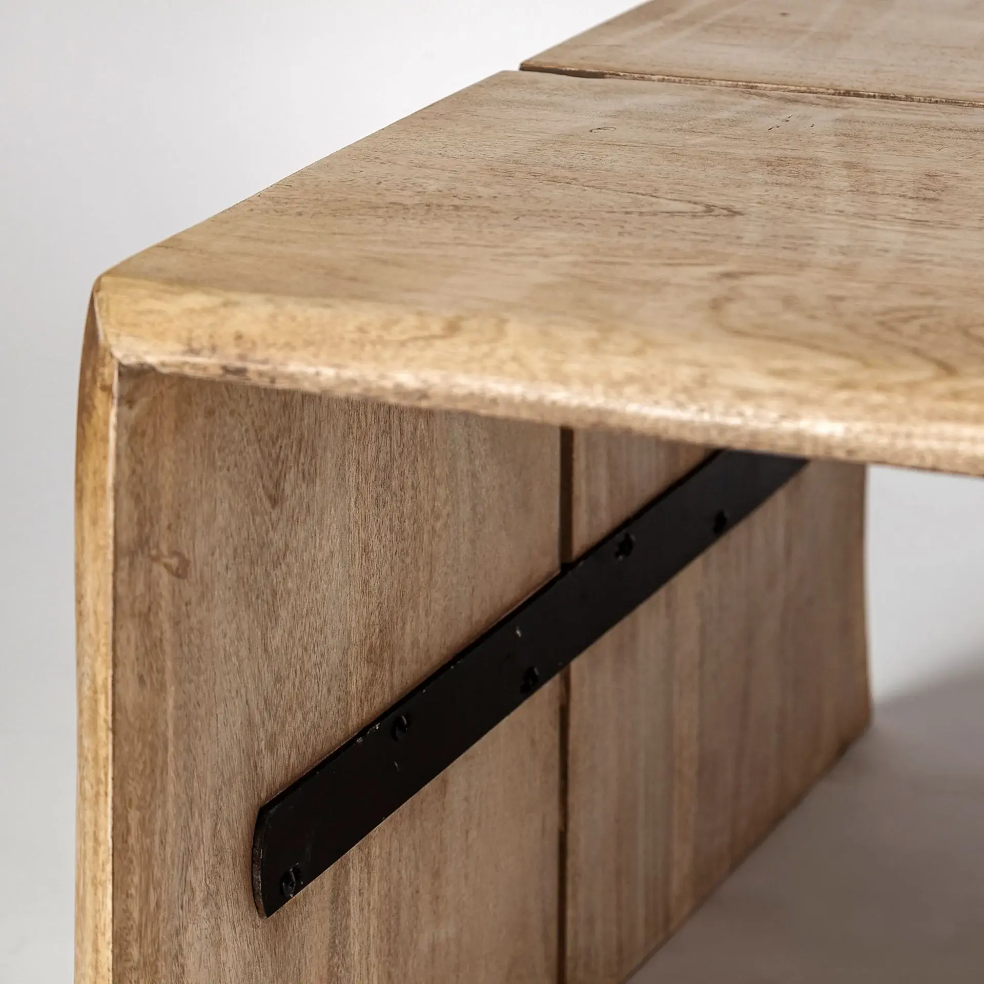 Rectangular Solid Wood Top And Base Coffee Table - Image 5