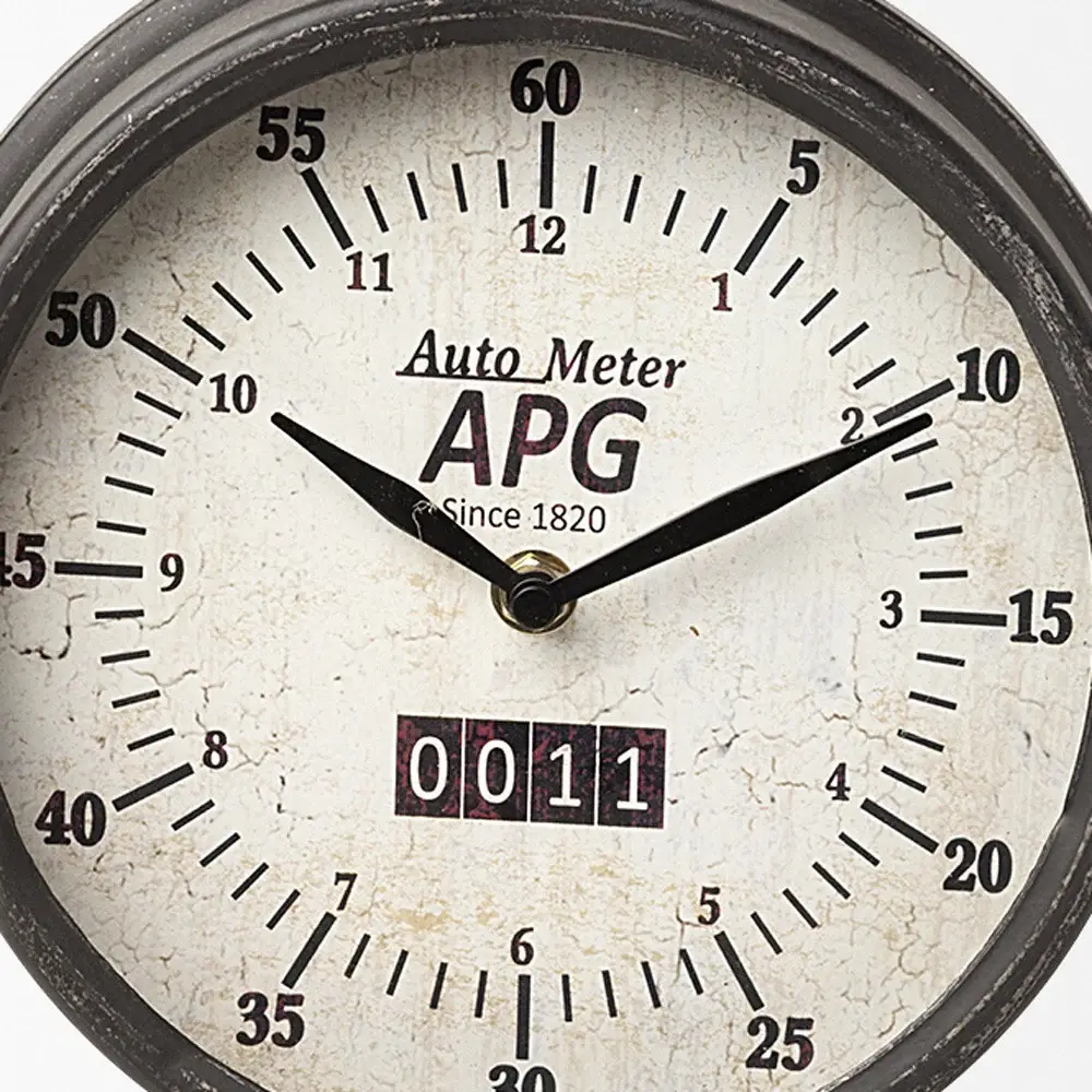 Rectangular Table Clock With Automobile Speedometer Style - Image 4
