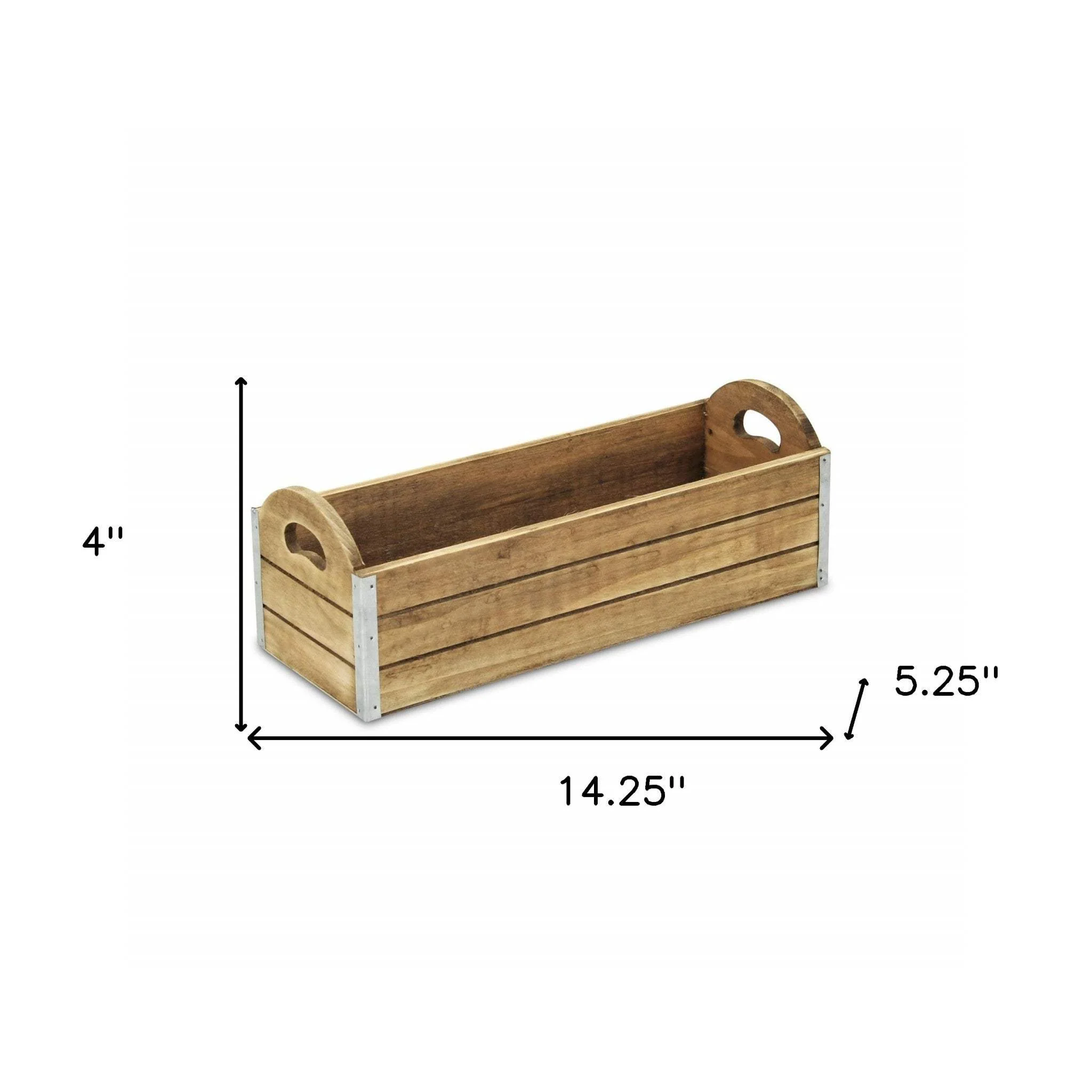 Rectangular Wooden Box Planter - Image 5