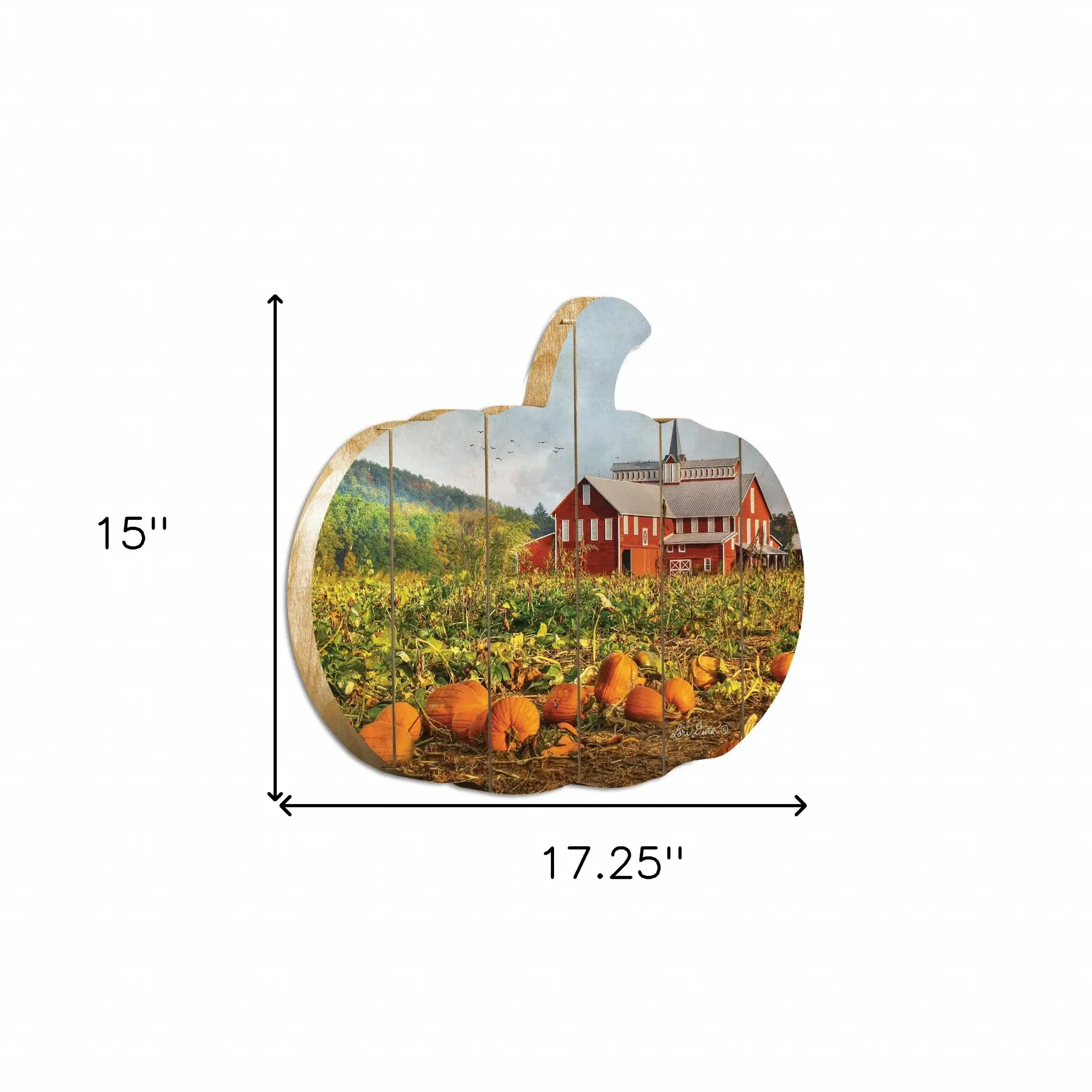 Red Barn Pumpkin Patch Unframed Print Wall Art - Image 5