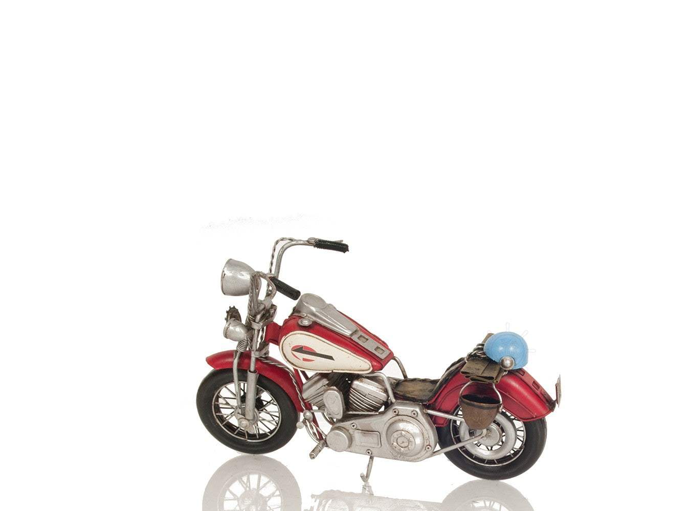 Red Harley Davidson Motorcycle Sculpture - Image 8