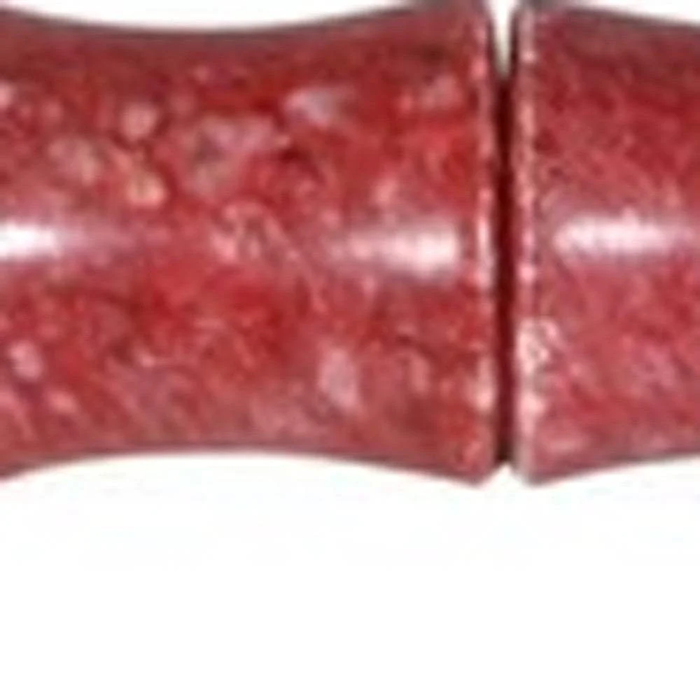 Red Spotted Jade Faux Bamboo Decorative Calligraphy Brush - Image 3