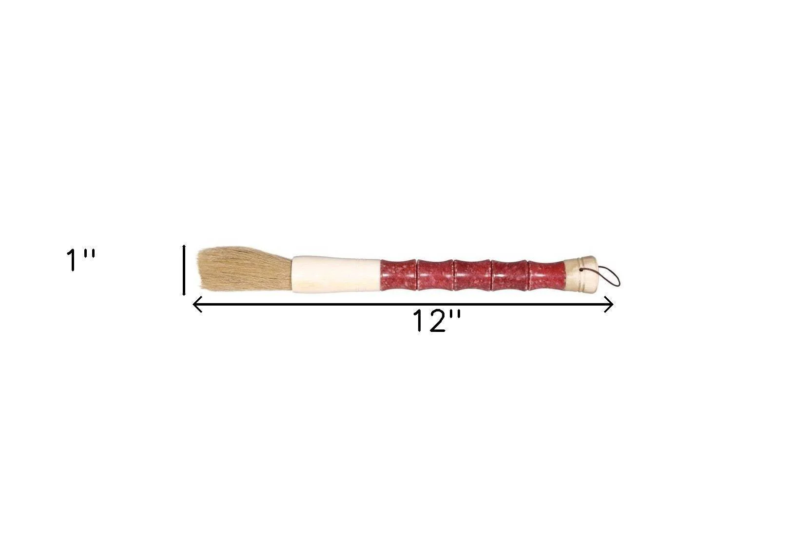 Red Spotted Jade Faux Bamboo Decorative Calligraphy Brush - Image 5
