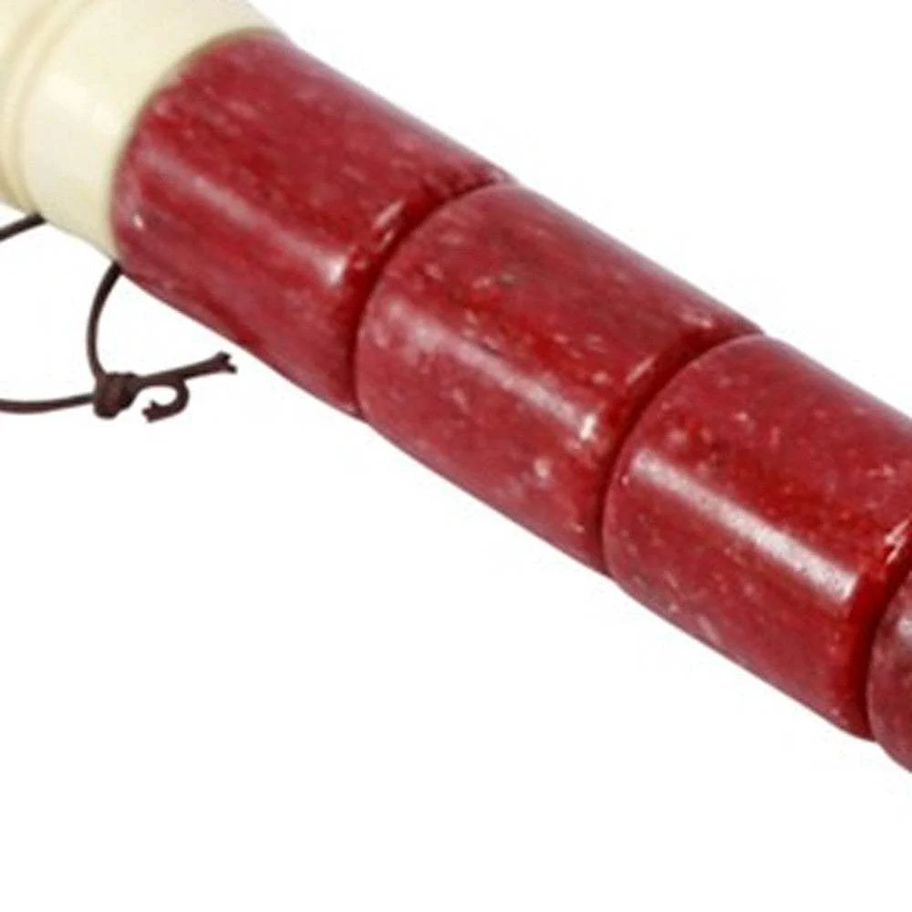 Red Spotted Jade Sectioned Decorative Calligraphy Brush - Image 3