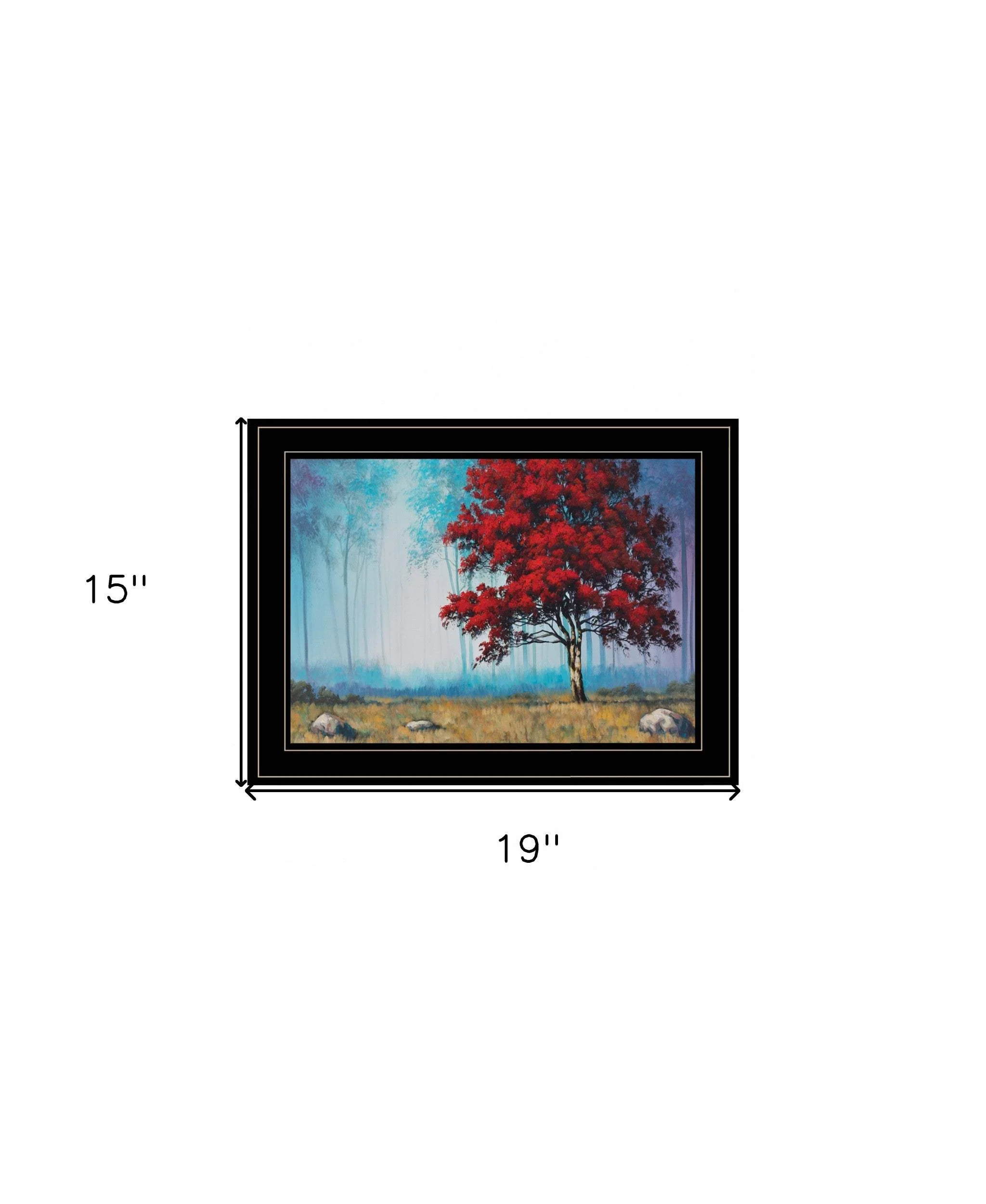 Red Tree 1 Black Framed Print Wall Art - Image 6