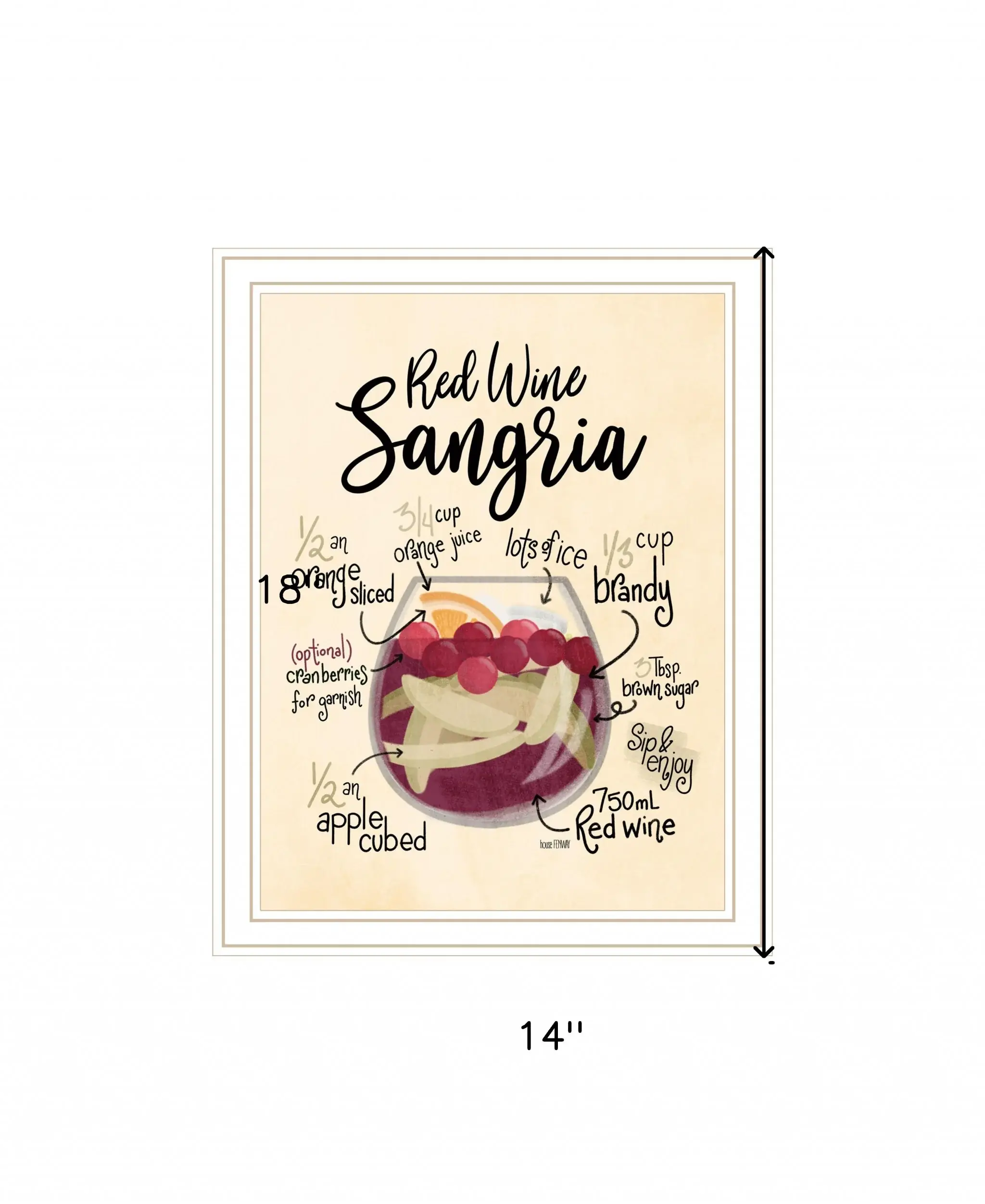 Red Wine Sangria 2 White Framed Print Wall Art - Image 5