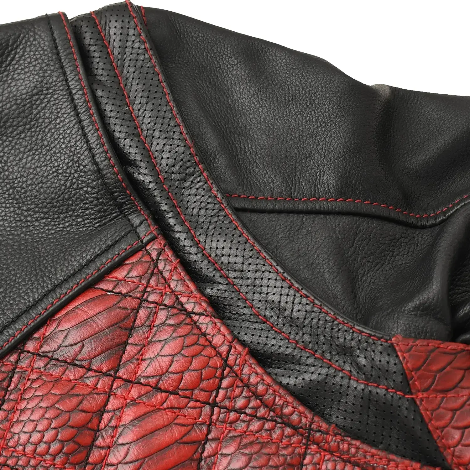 Redstrike Men’s Motorcycle Leather Jacket - Image 15
