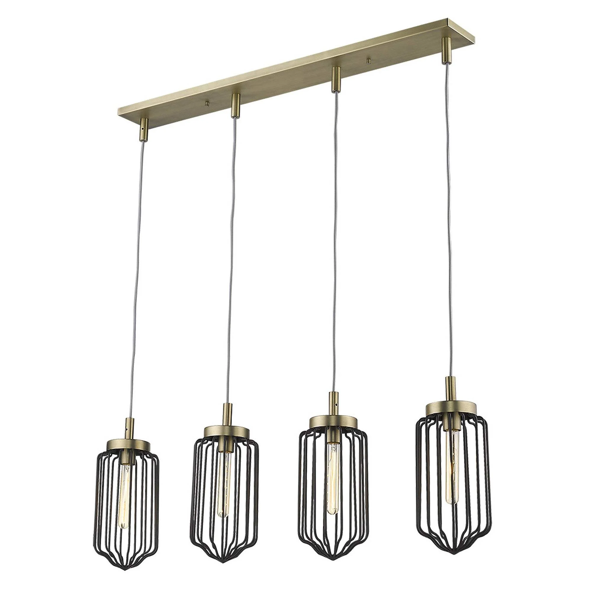 Reece 4-Light Aged Brass Island Pendant - Image 6
