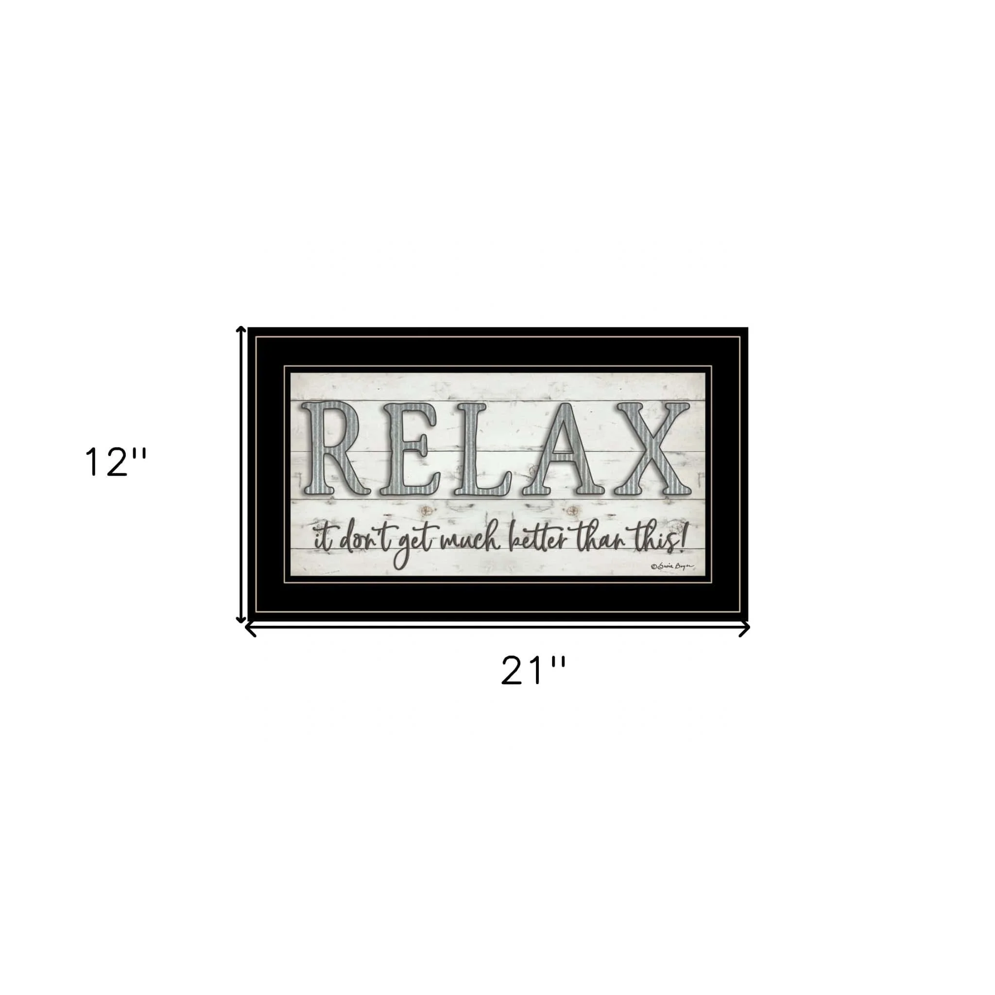 Relax 4 Black Framed Print Bathroom Wall Art - Image 6