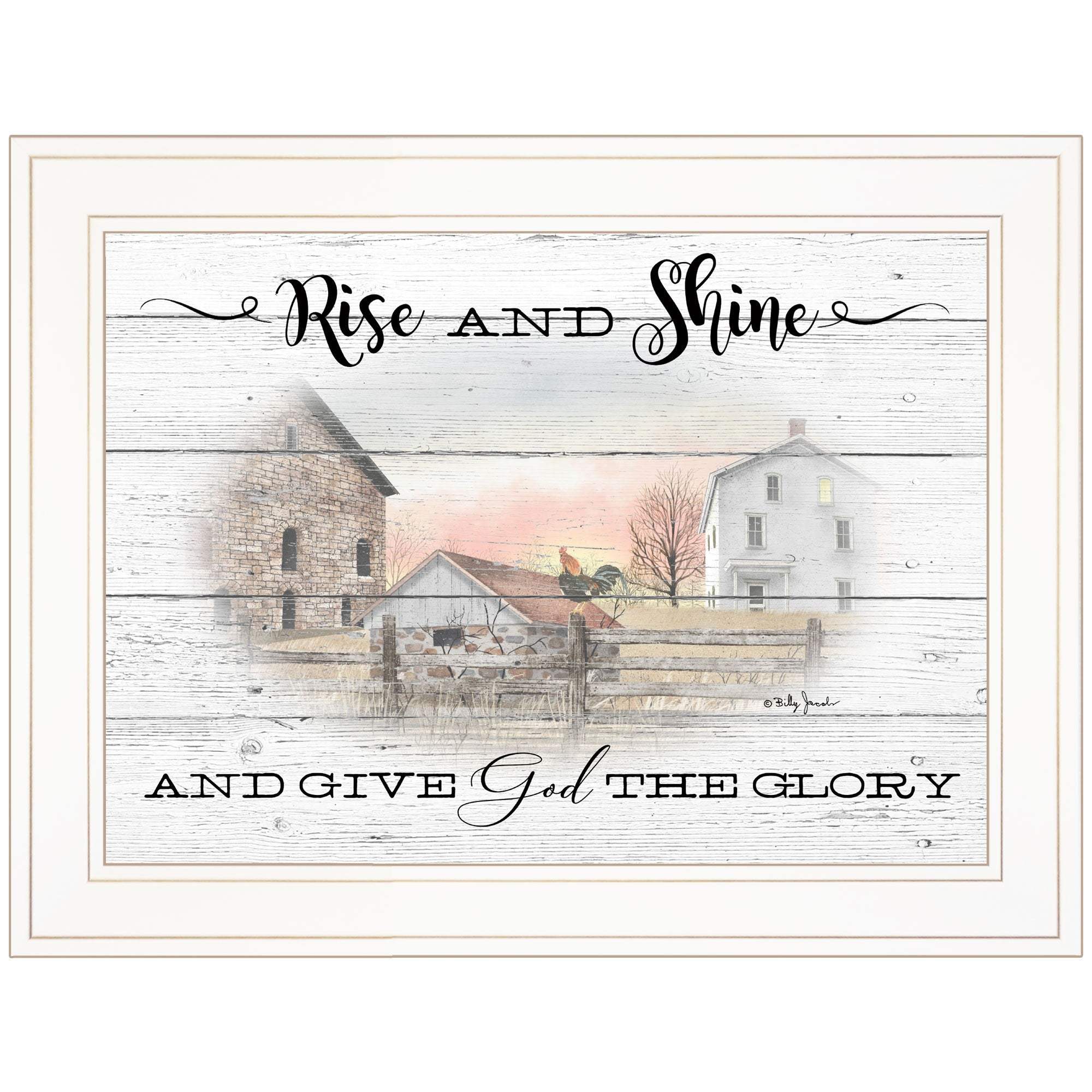 Rise And Shine 7 White Framed Print Wall Art - Image 2
