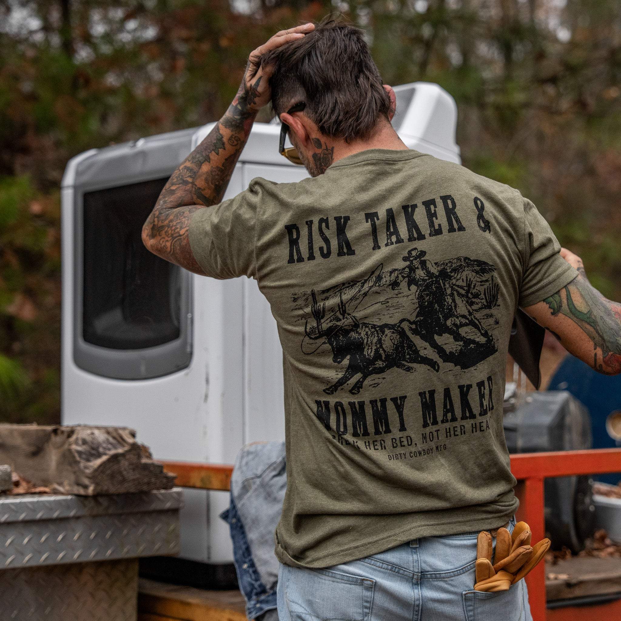 Risk Taker & Mommy Maker Men's T-Shirt - Image 18