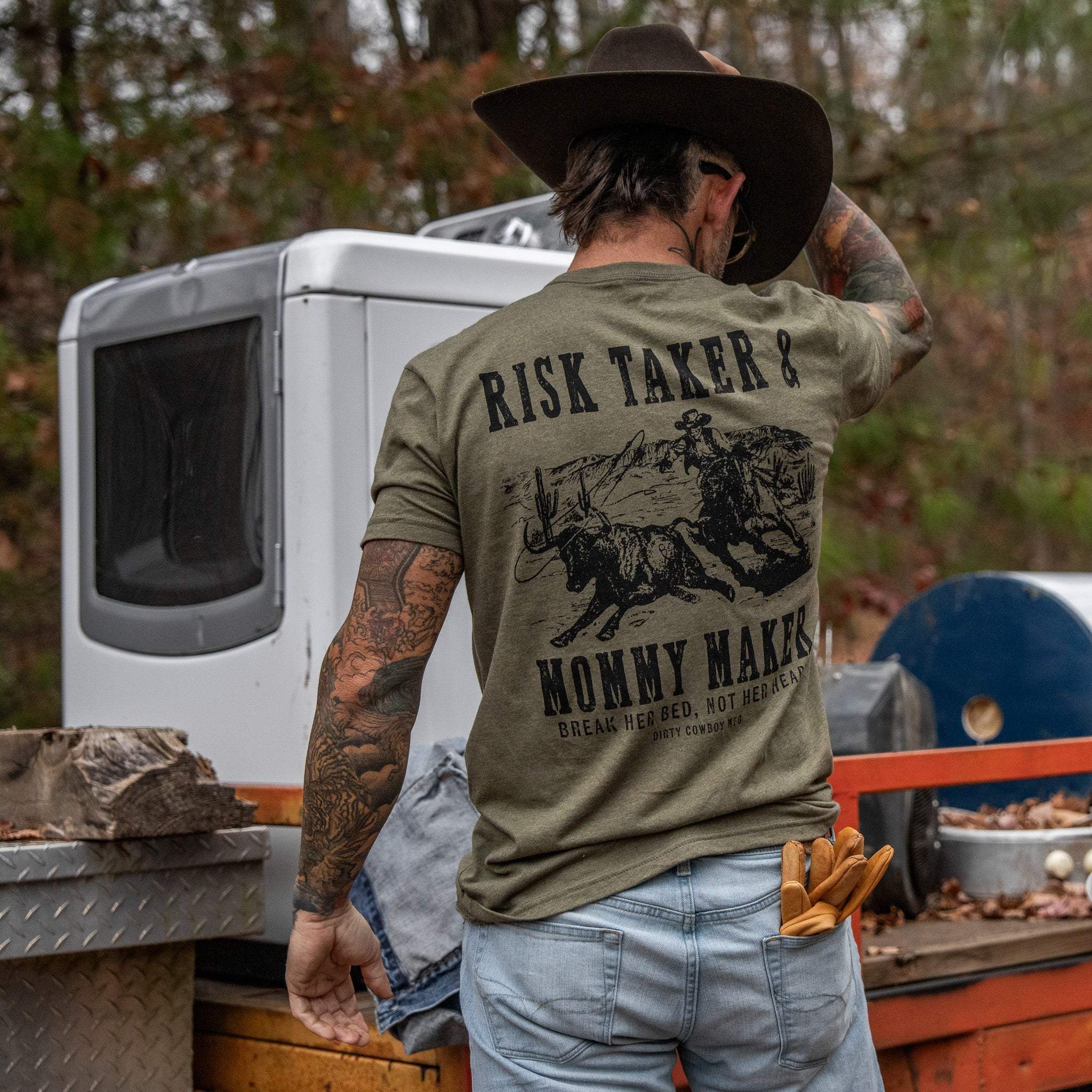 Risk Taker & Mommy Maker Men's T-Shirt - Image 20