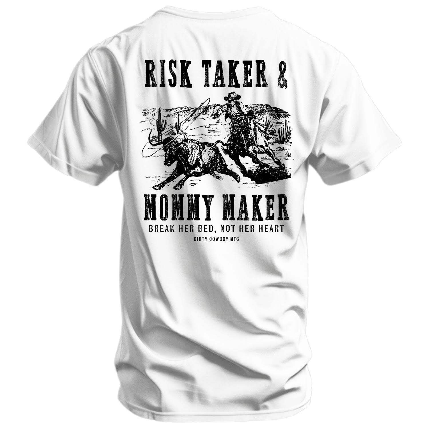 Risk Taker & Mommy Maker Men's T-Shirt - Image 5