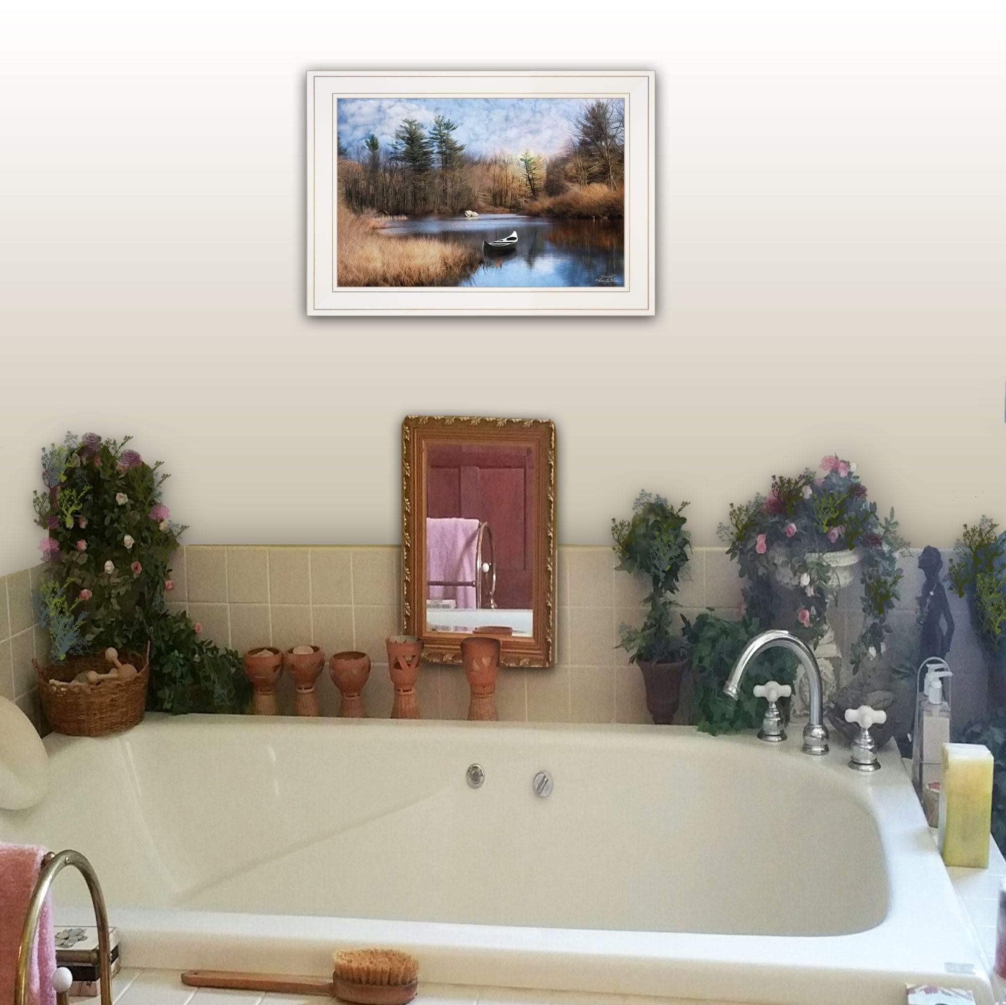 Riverside 1 White Framed Print Wall Art - Image 5