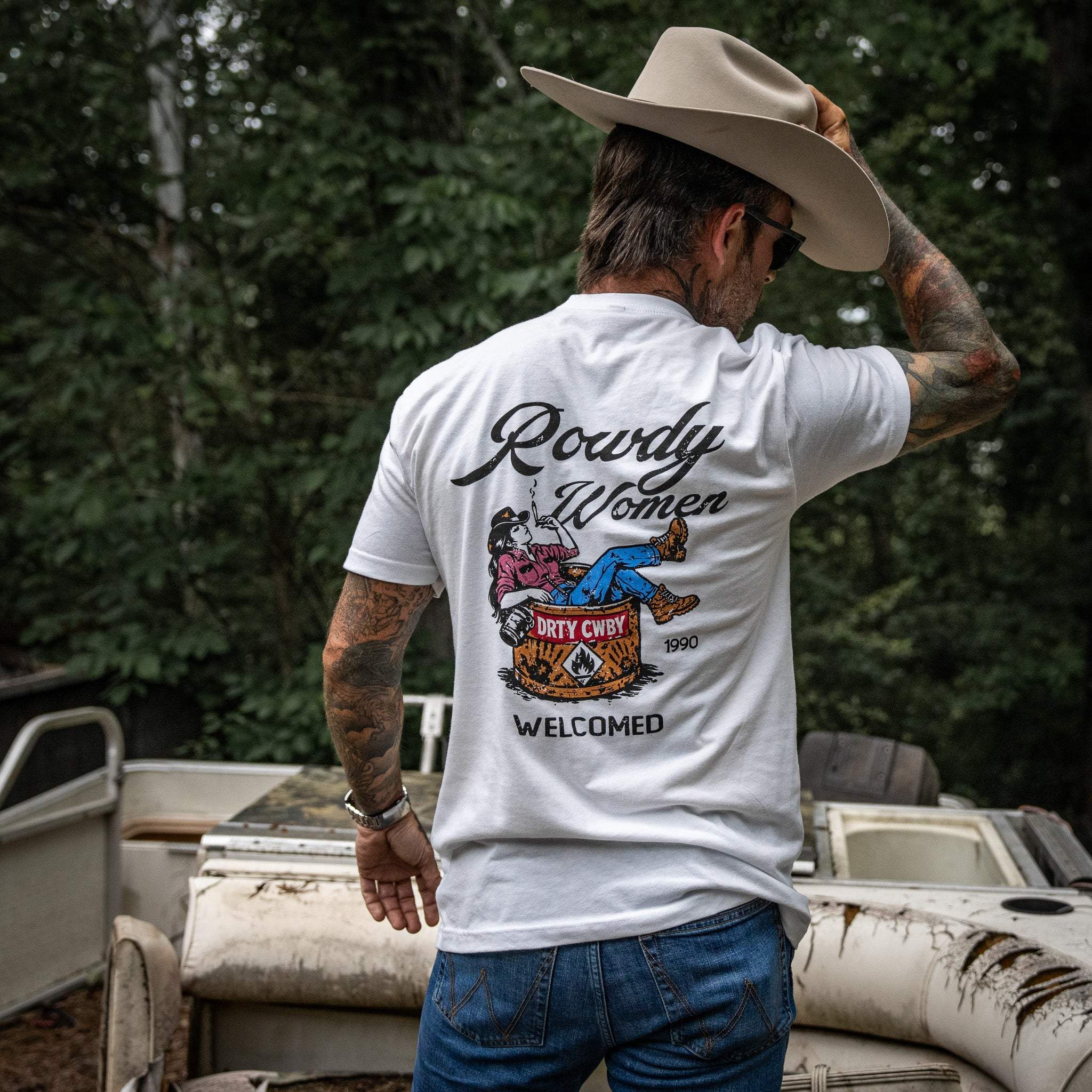 Rowdy Women Welcomed Men's T-Shirt - Image 3