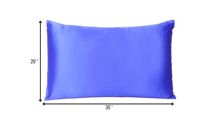 Royal Blue Dreamy Set Of 2 Silky Satin Queen Pillowcases - Image 8