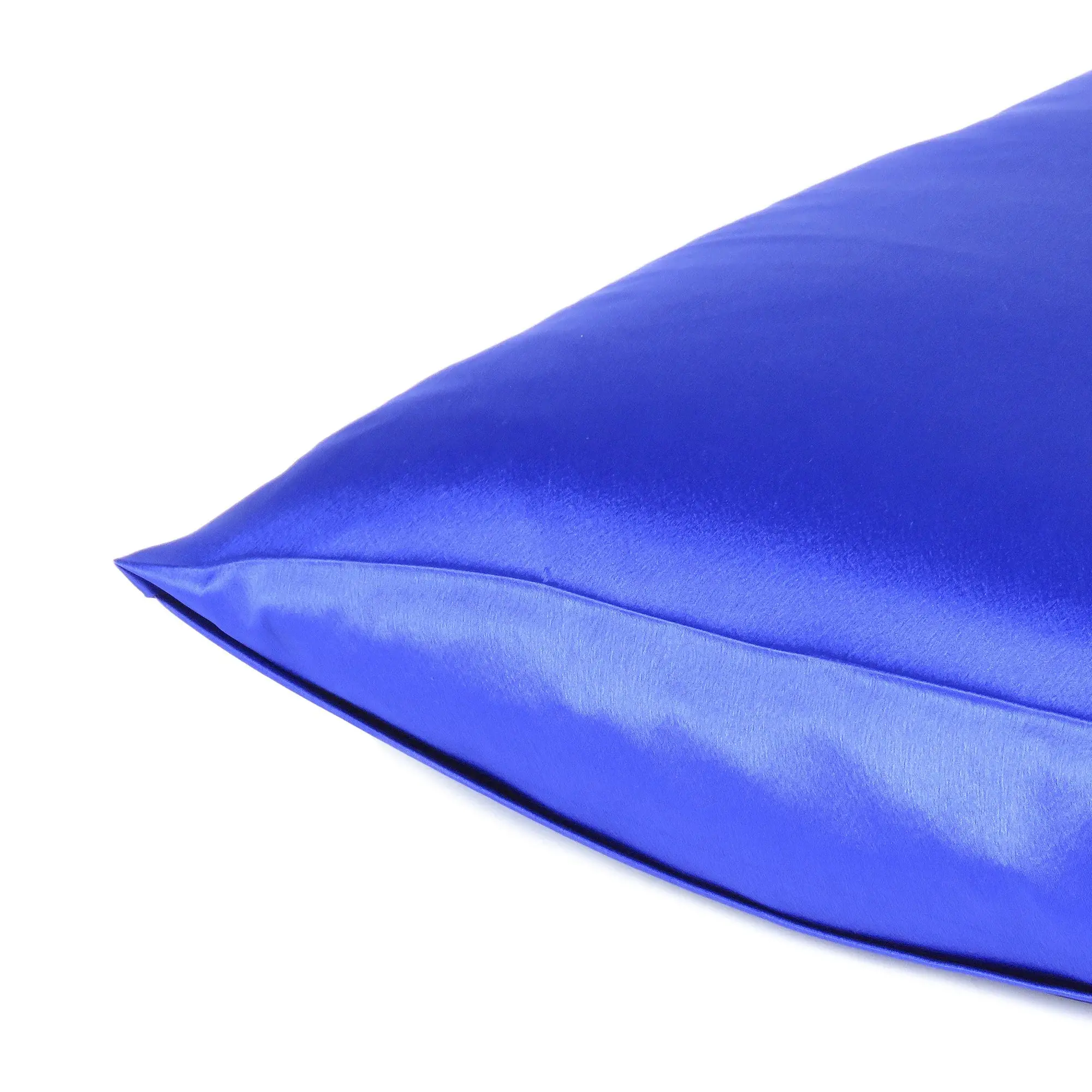 Royal Blue Dreamy Set Of 2 Silky Satin Standard Pillowcases - Image 5