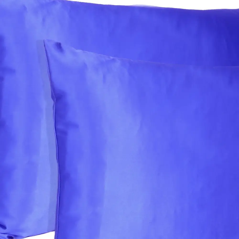 Royal Blue Dreamy Set Of 2 Silky Satin Standard Pillowcases - Image 6