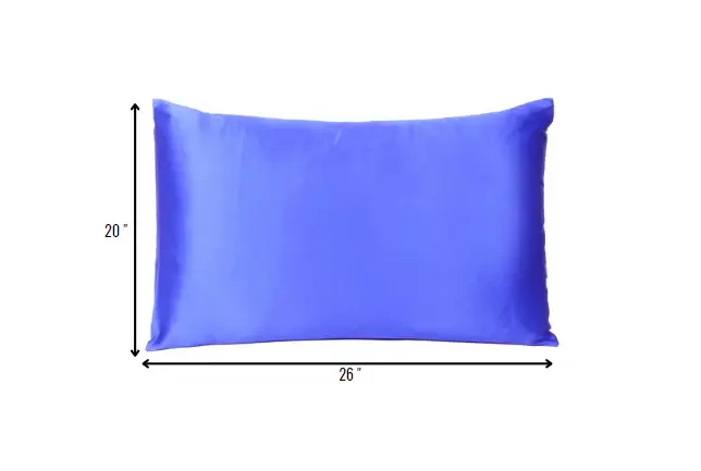 Royal Blue Dreamy Set Of 2 Silky Satin Standard Pillowcases - Image 8