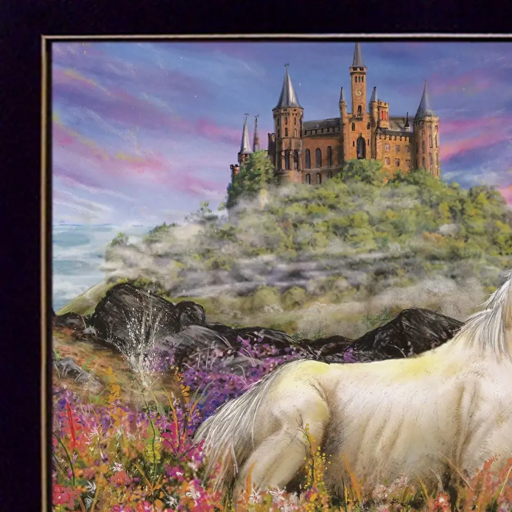 Royal Unicorn 1 Black Framed Print Wall Art - Image 5