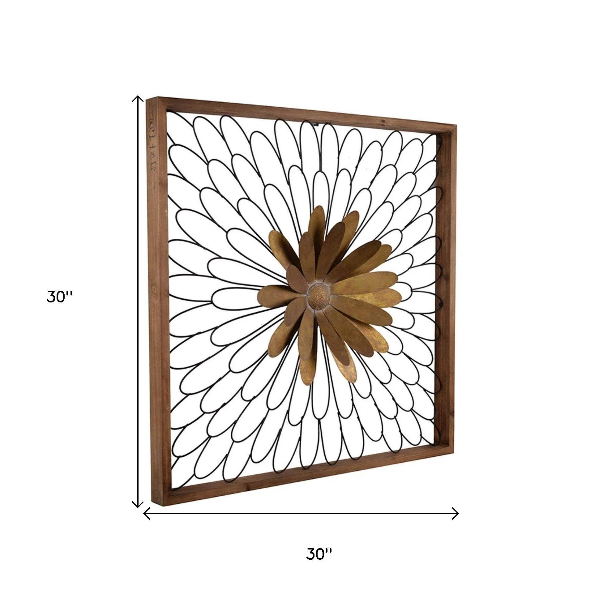 Rustic Black and Bronze 3D Floral Bloom Wall Art - Image 4